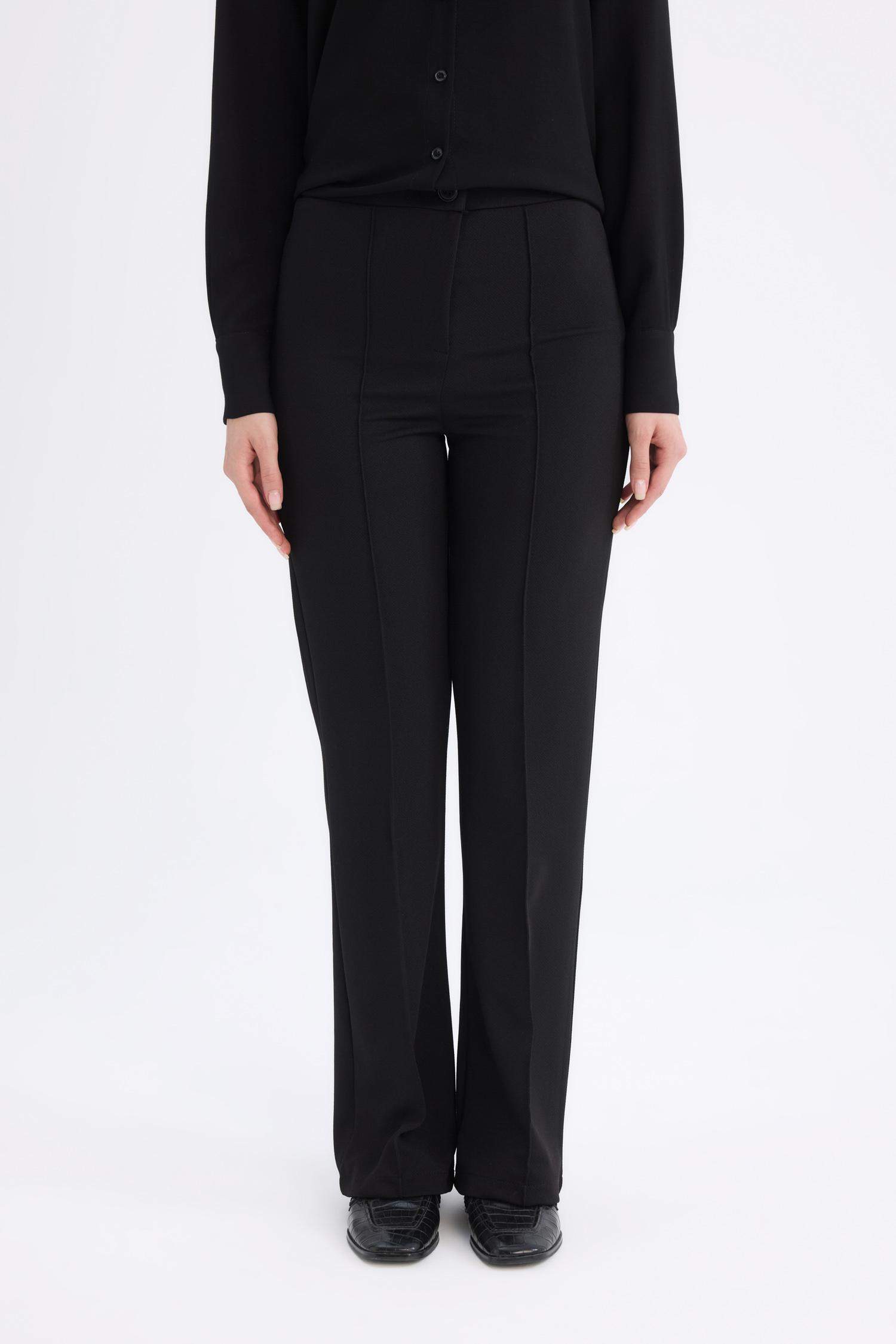 Straight Fit Basic Düz Skuba Krep Pantolon