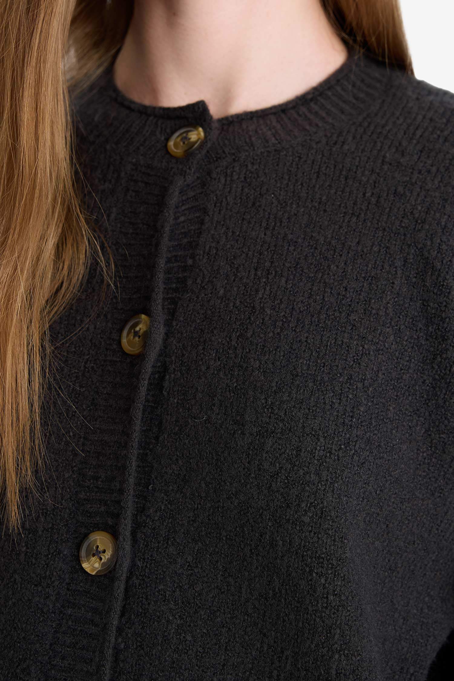 Кардиган Regular Fit с круглым вырезом