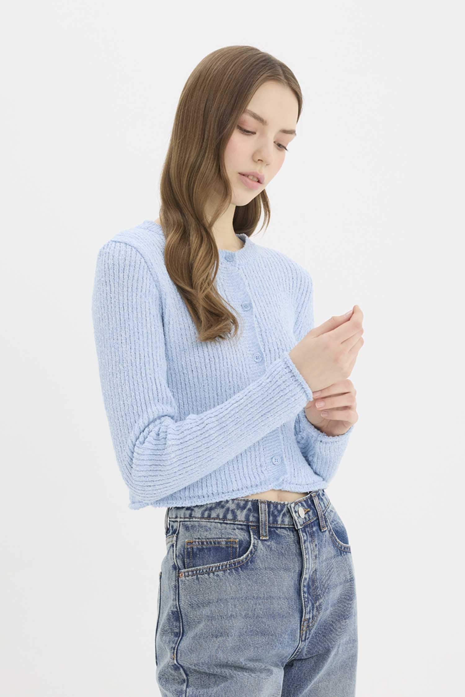 جاكيت صوف سليم فيت بياخة مستديرة