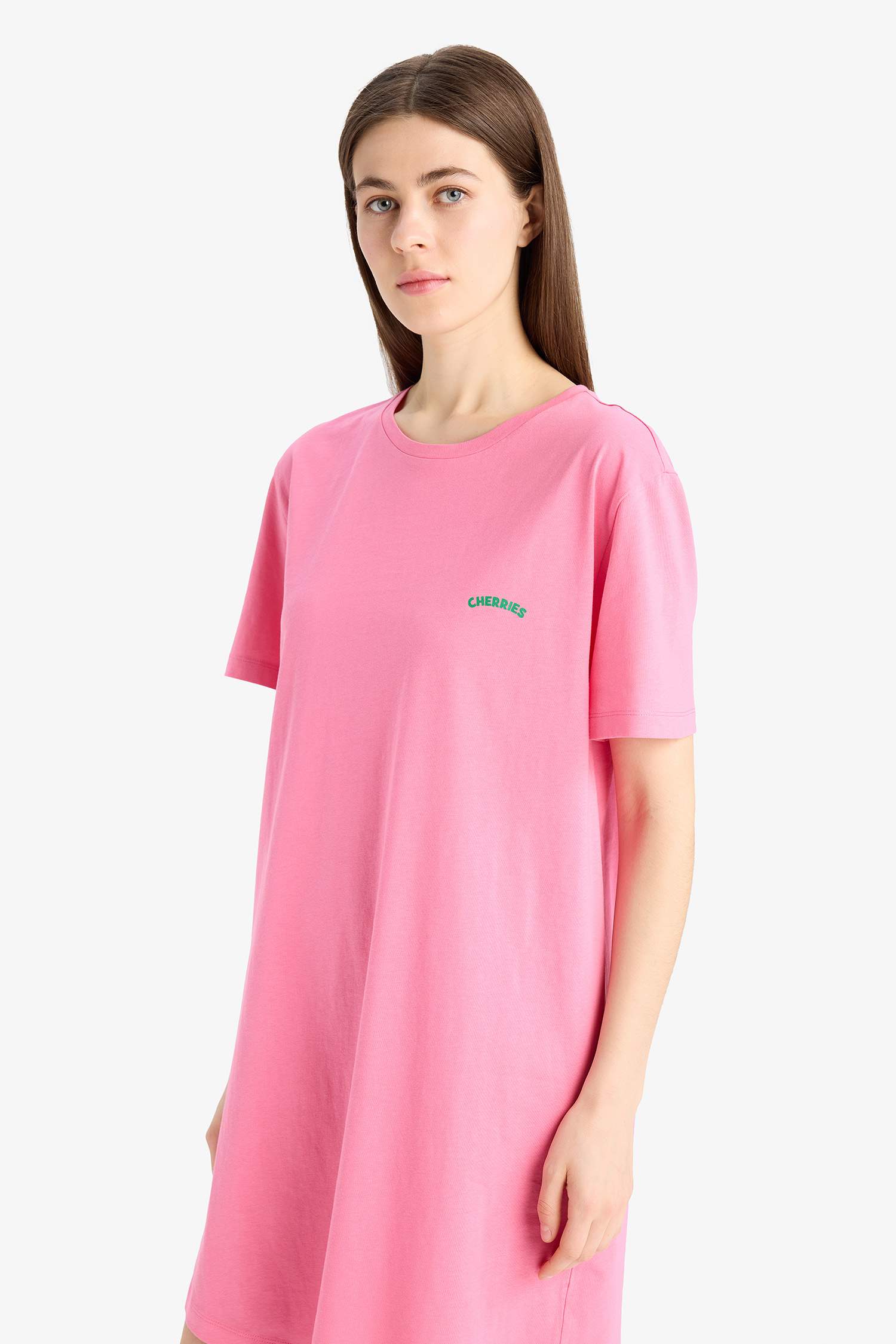 Regular Fit Crew Neck Knitted Dress