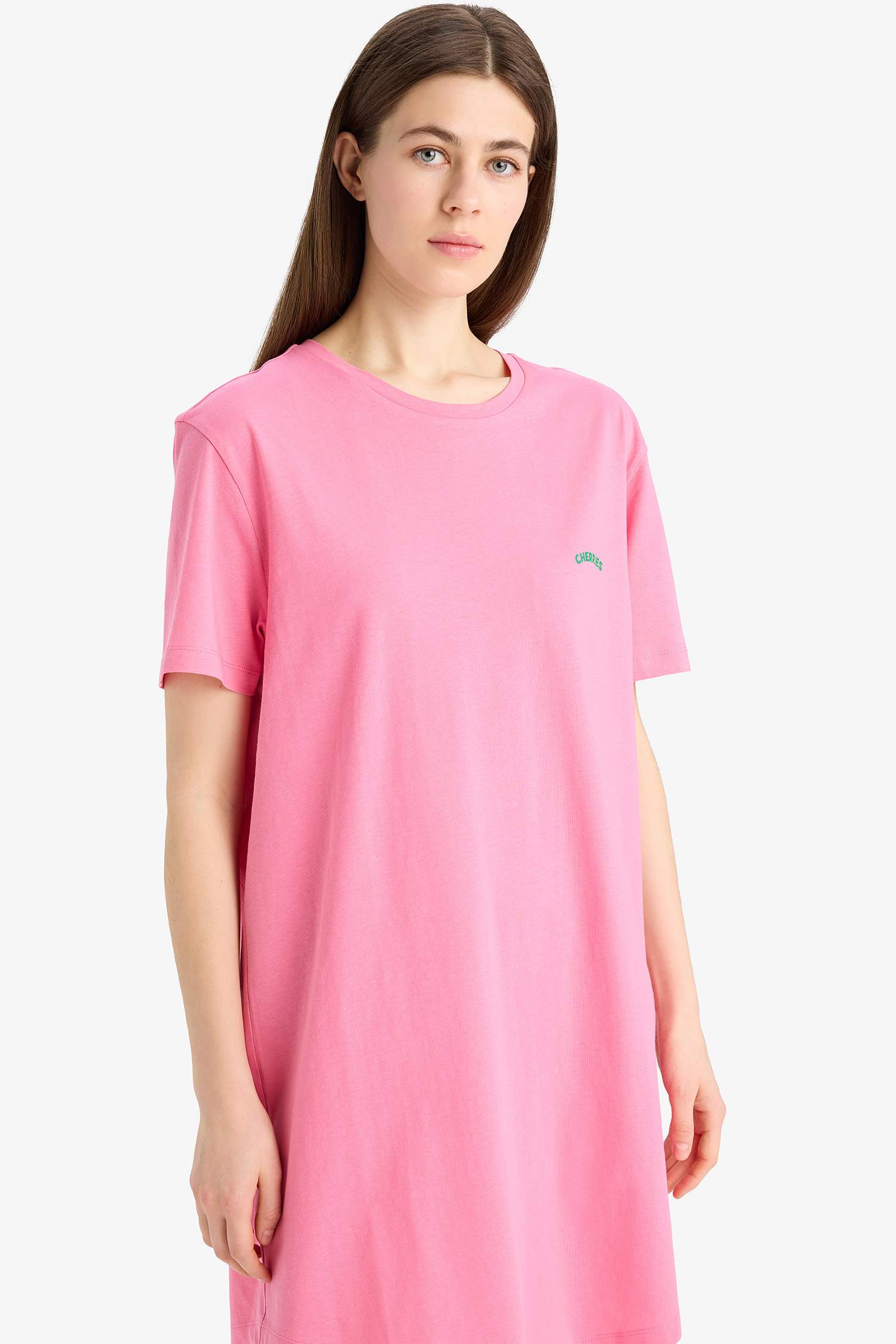 Regular Fit Crew Neck Knitted Dress