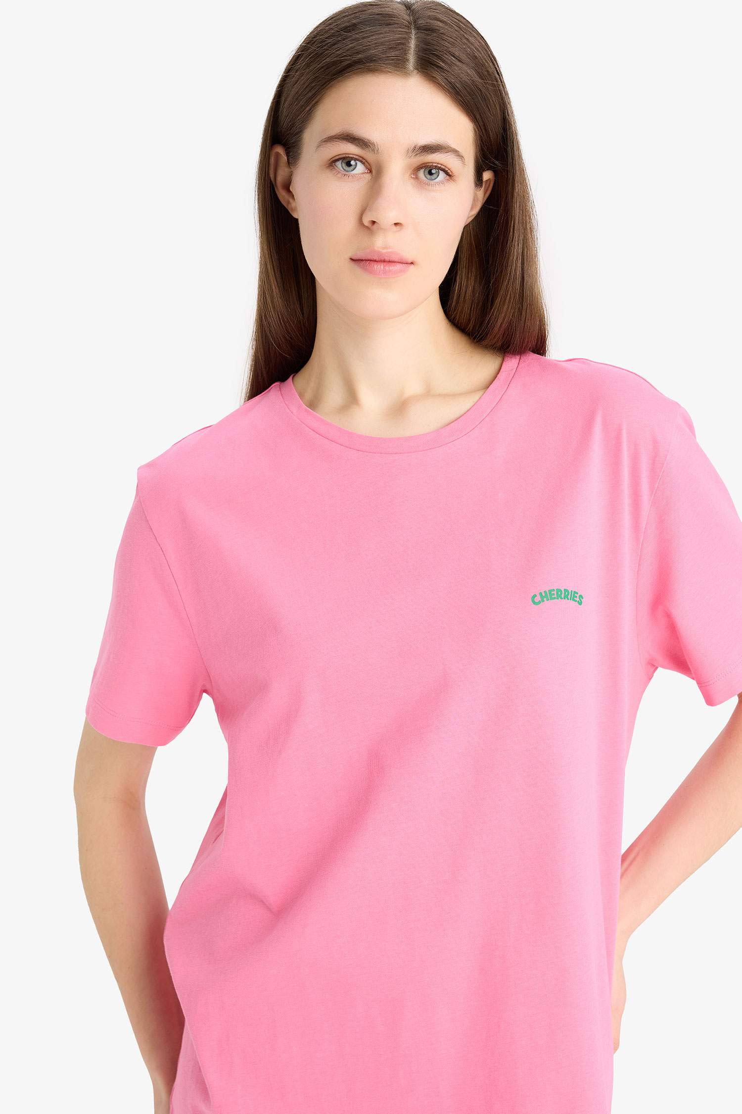 Regular Fit Crew Neck Knitted Dress