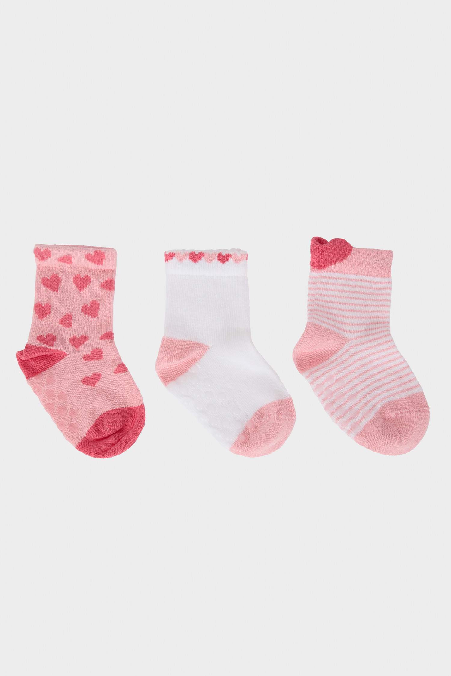 Girl Non-Slip 3 Piece Cotton Long Socks