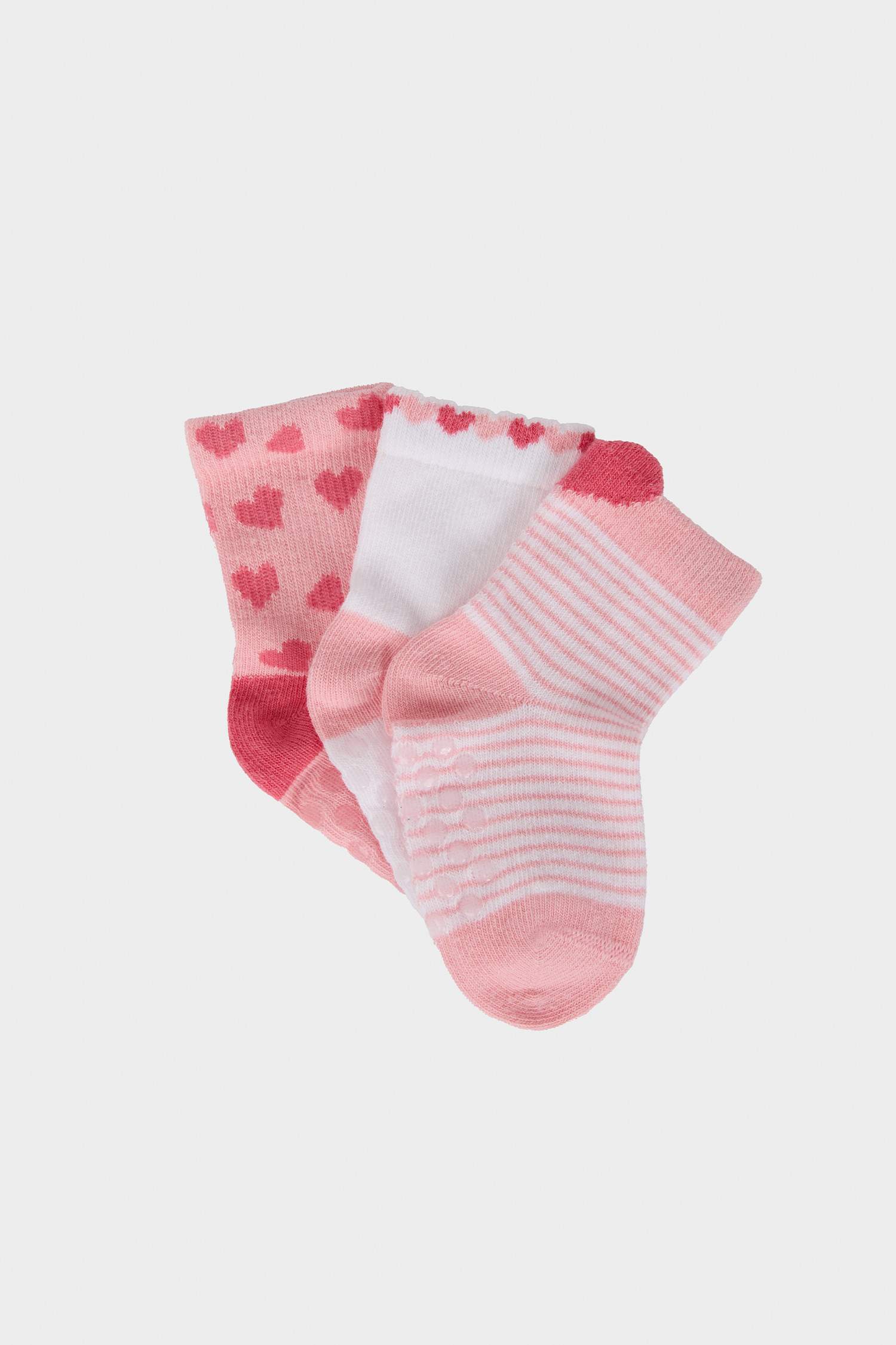 Girl Non-Slip 3 Piece Cotton Long Socks
