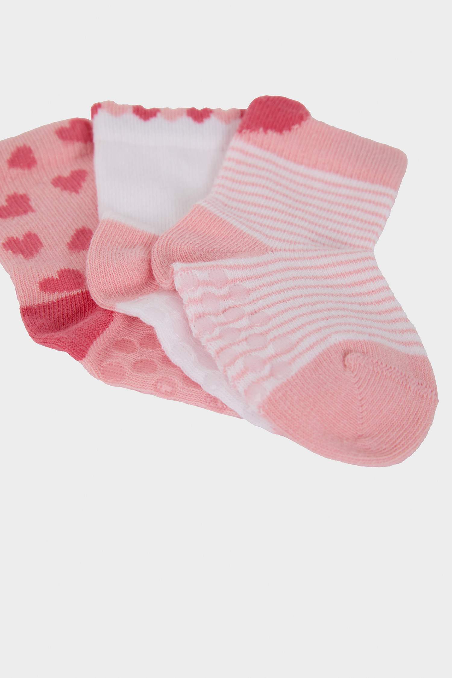 Girl Non-Slip 3 Piece Cotton Long Socks