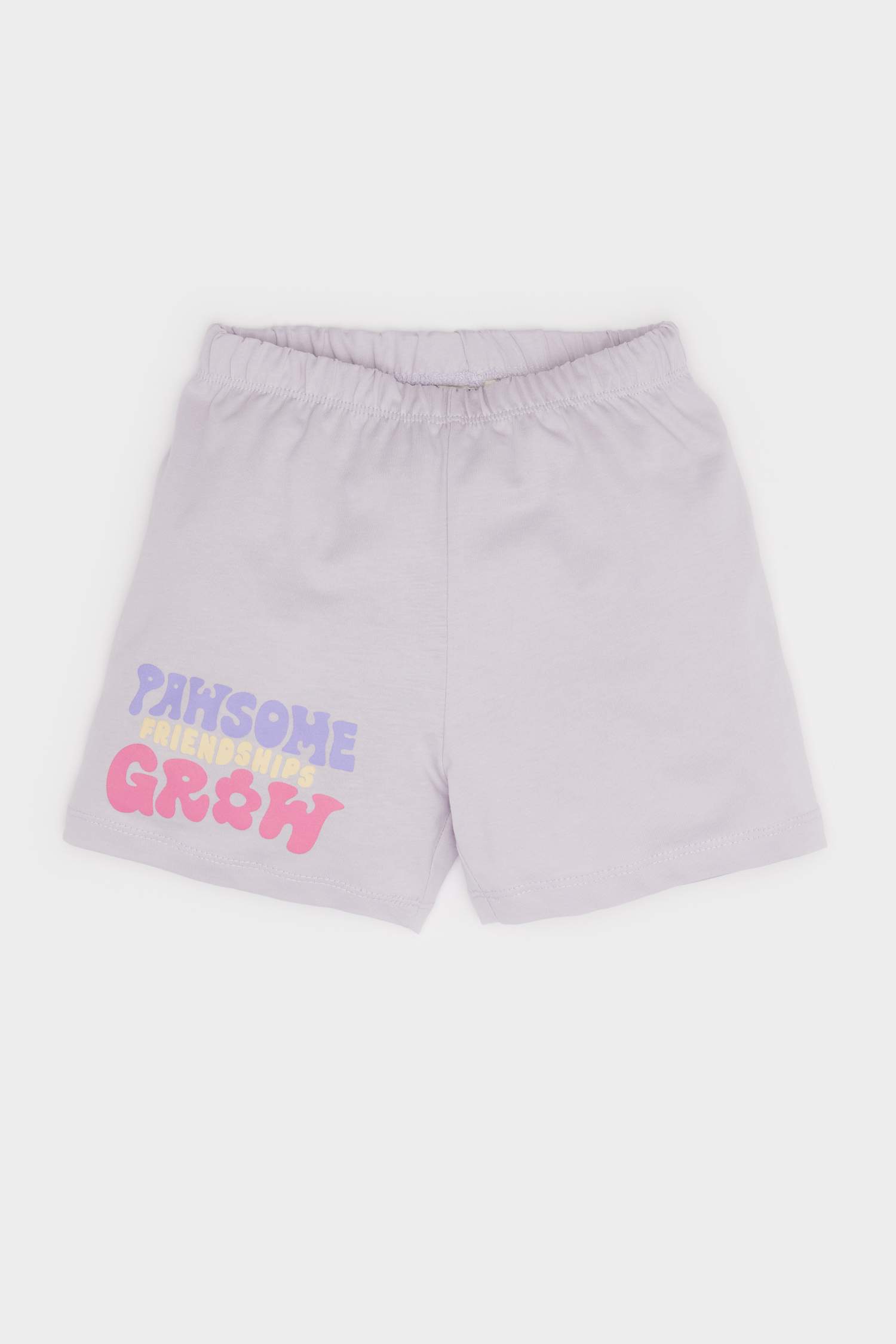 طقم بيجاما بنات مطبوع من تيشيرت و شورت - قطعتين