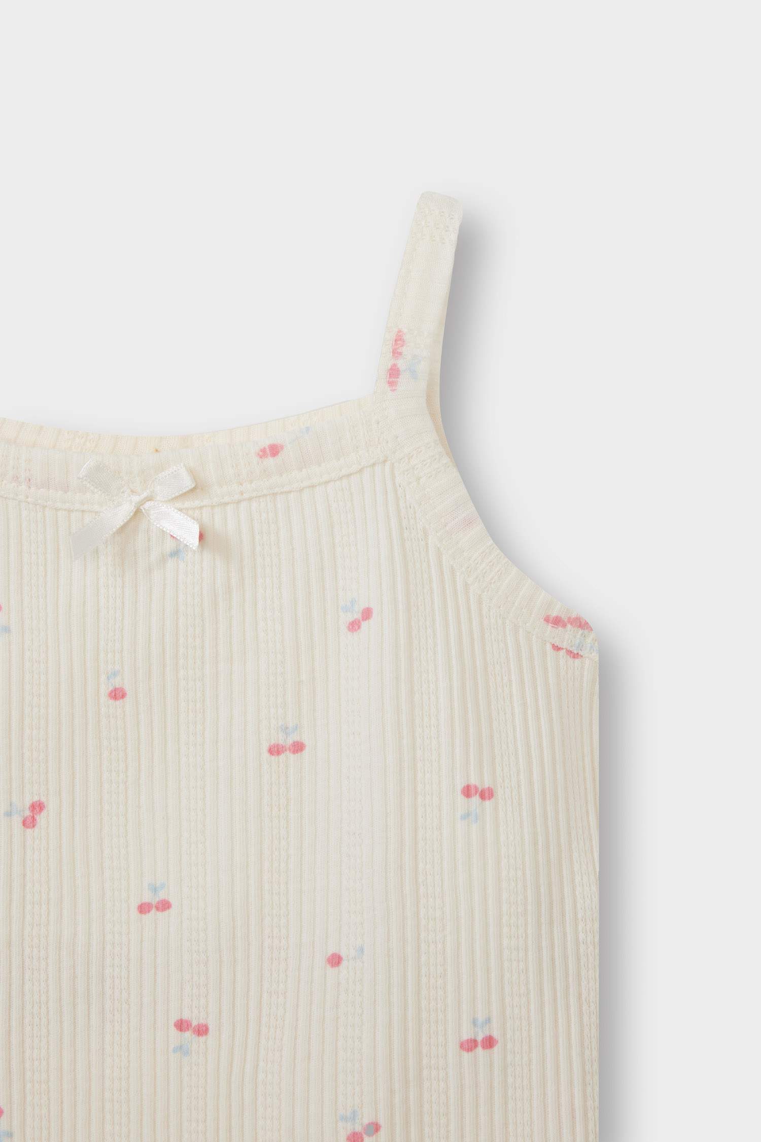 سيت بجامة بيبي بناتي بطبعة فاكهة مضلع - قطعتين