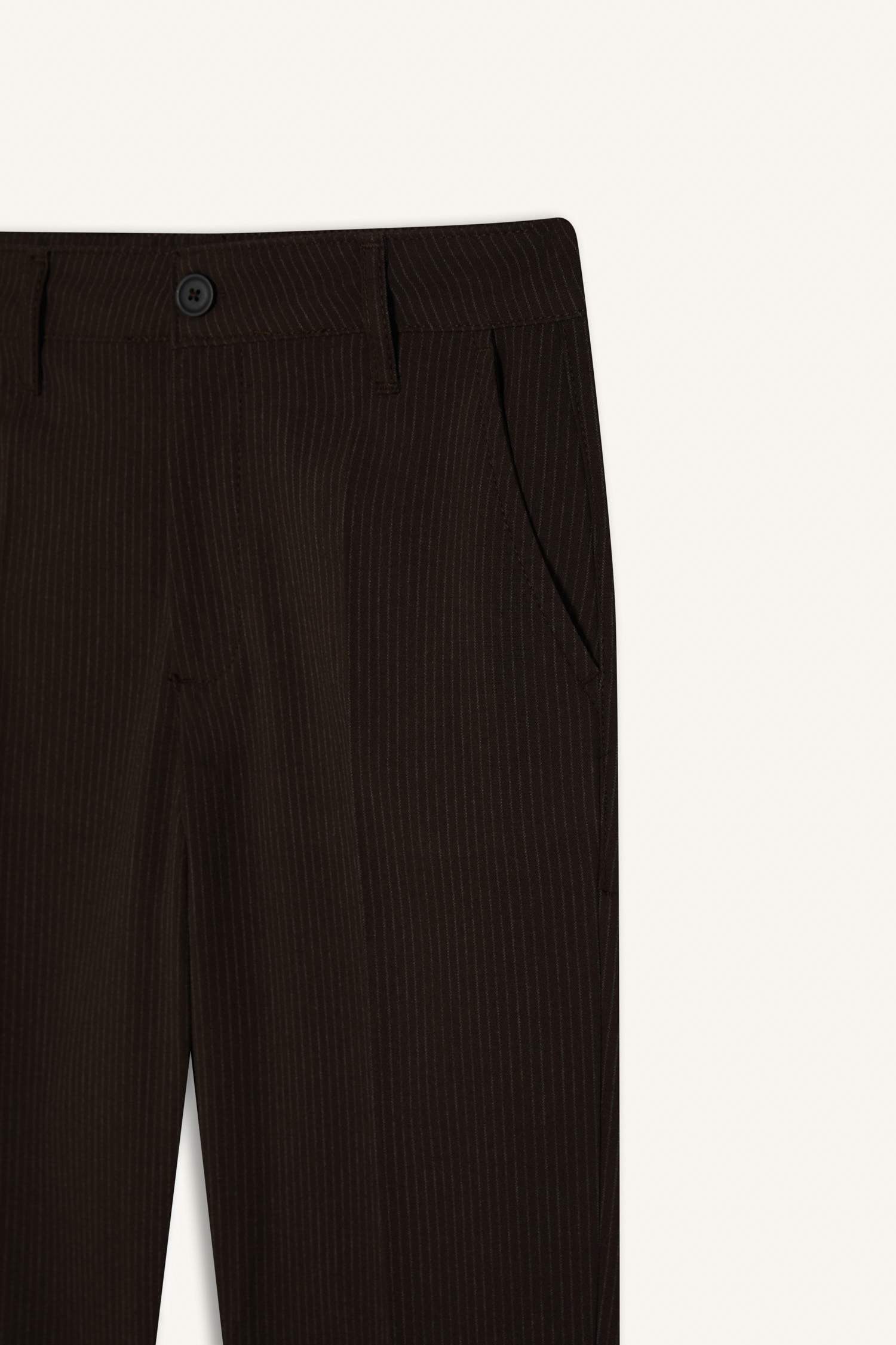 Afra x DeFacto Straight Fit Kumaş Pantolon Çift Cepli Normal Bel Standart Boy