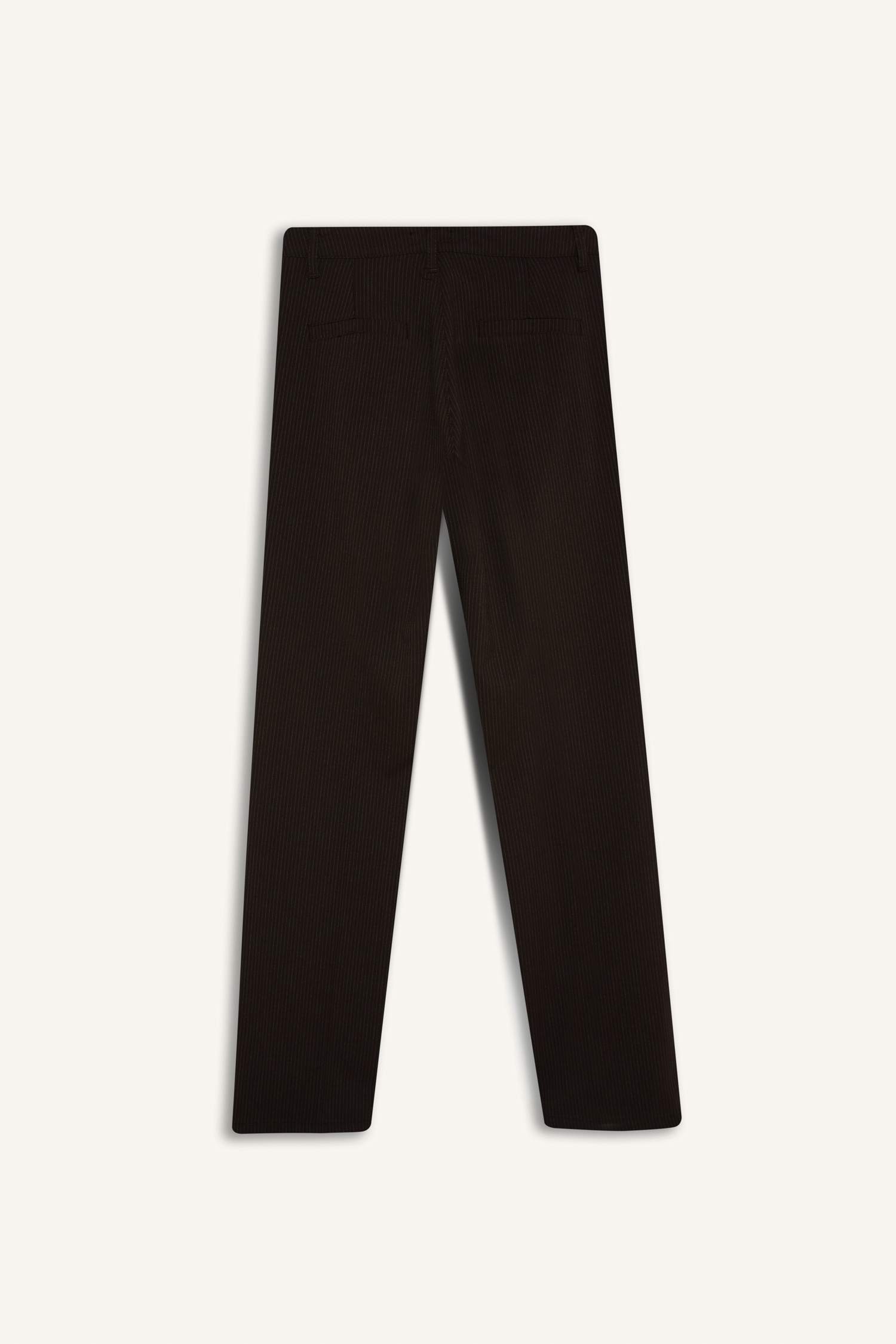 Afra x DeFacto Straight Fit Kumaş Pantolon Çift Cepli Normal Bel Standart Boy