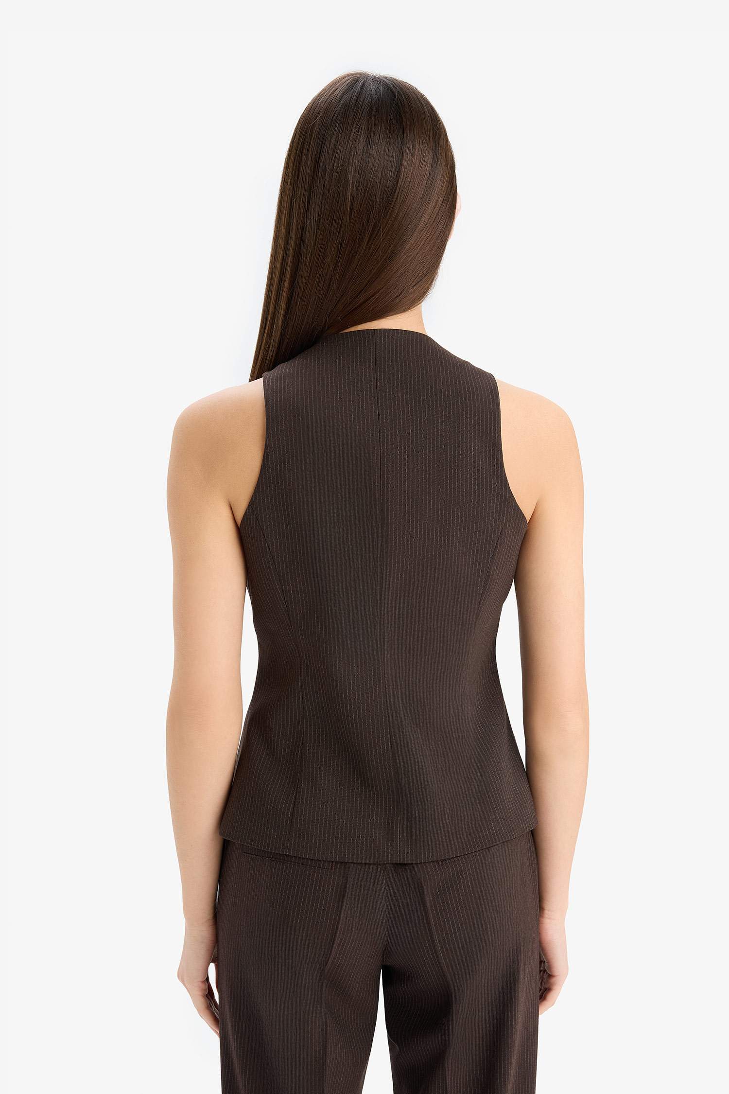 Afra x Defacto Fitted Buttoned Sleeveless Knitwear Cardigan