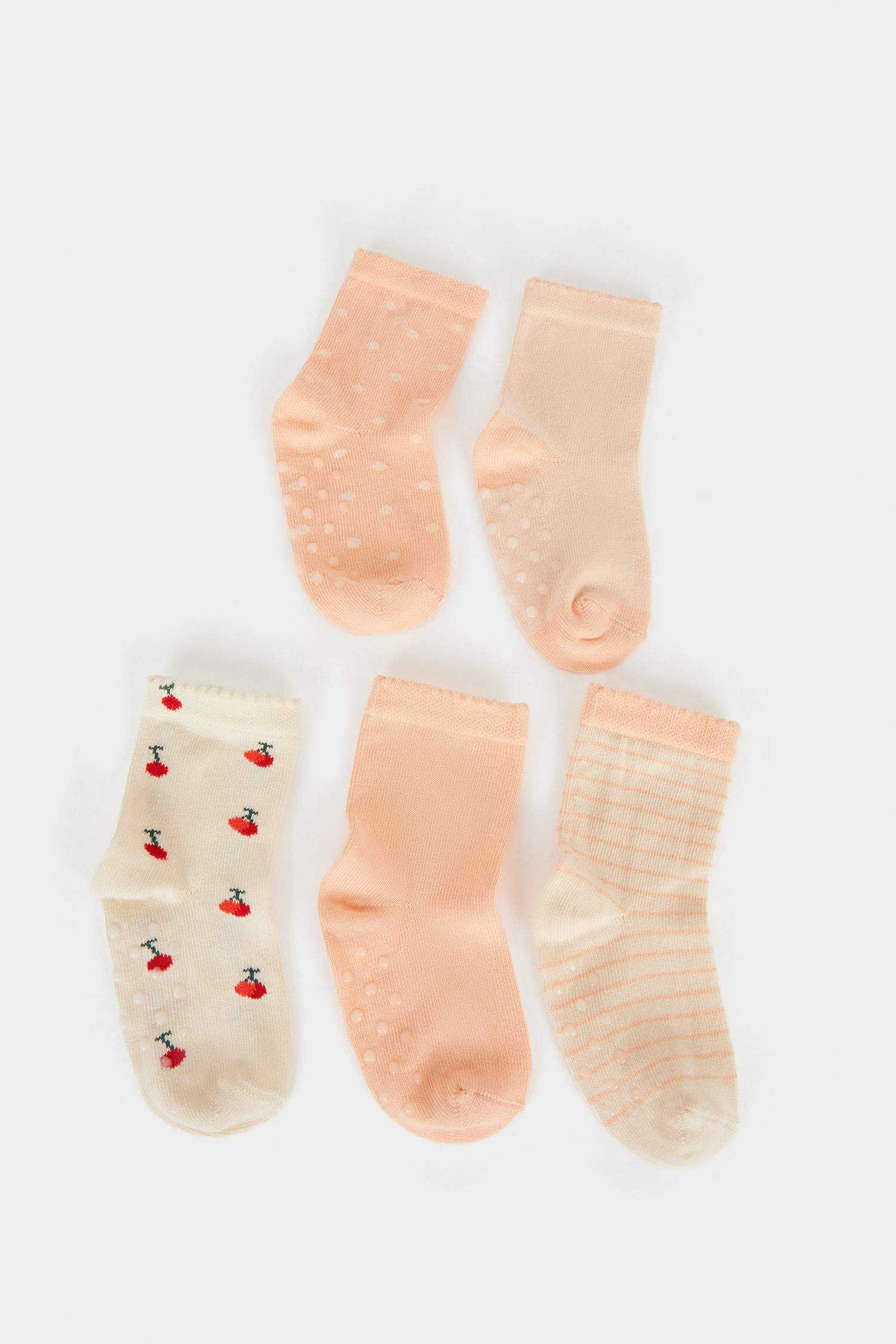 Lot de 5 paires de Chaussettes longues en coton pour bébé fille