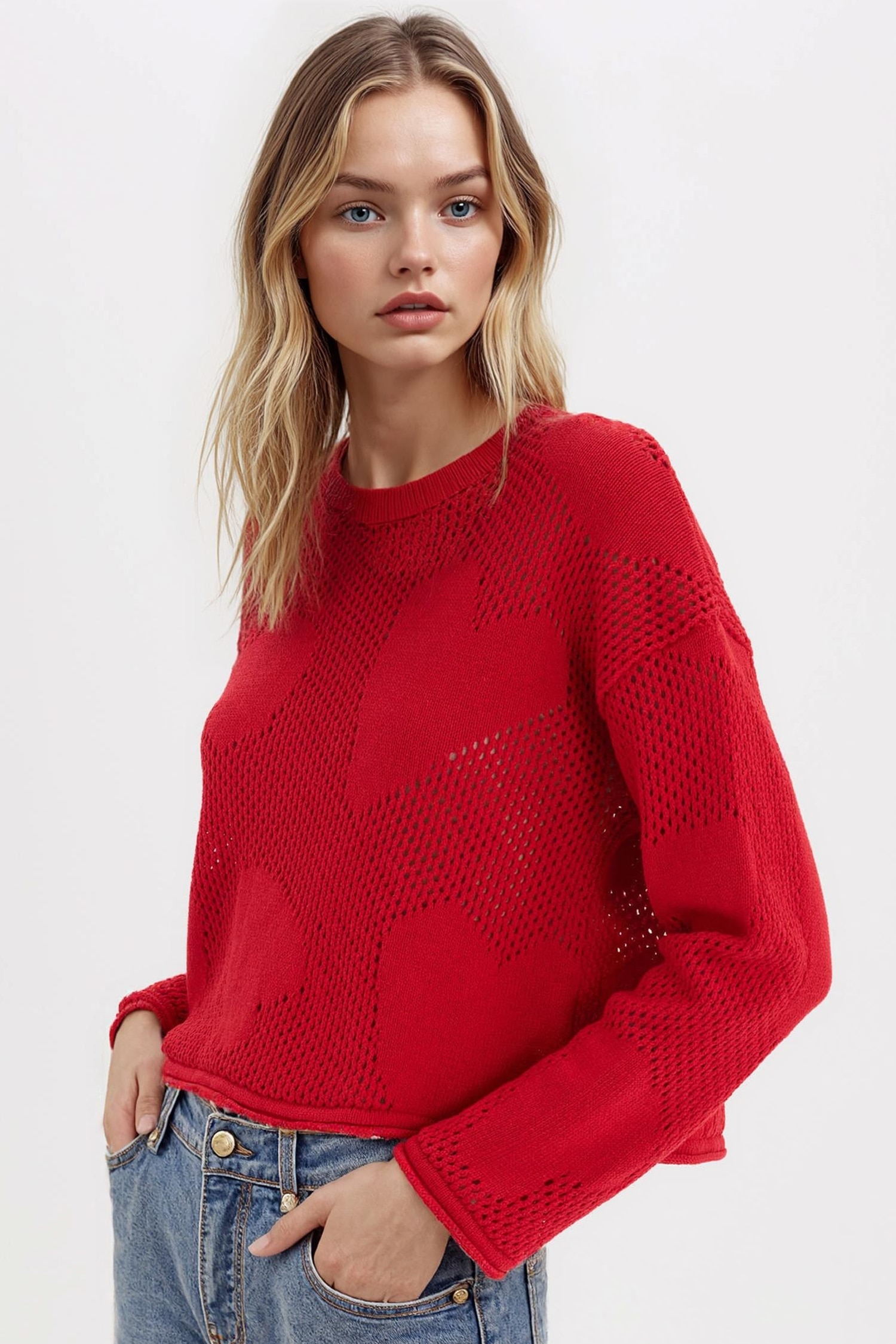 Oversize Fit Crew Neck Valentine's Day Pullover