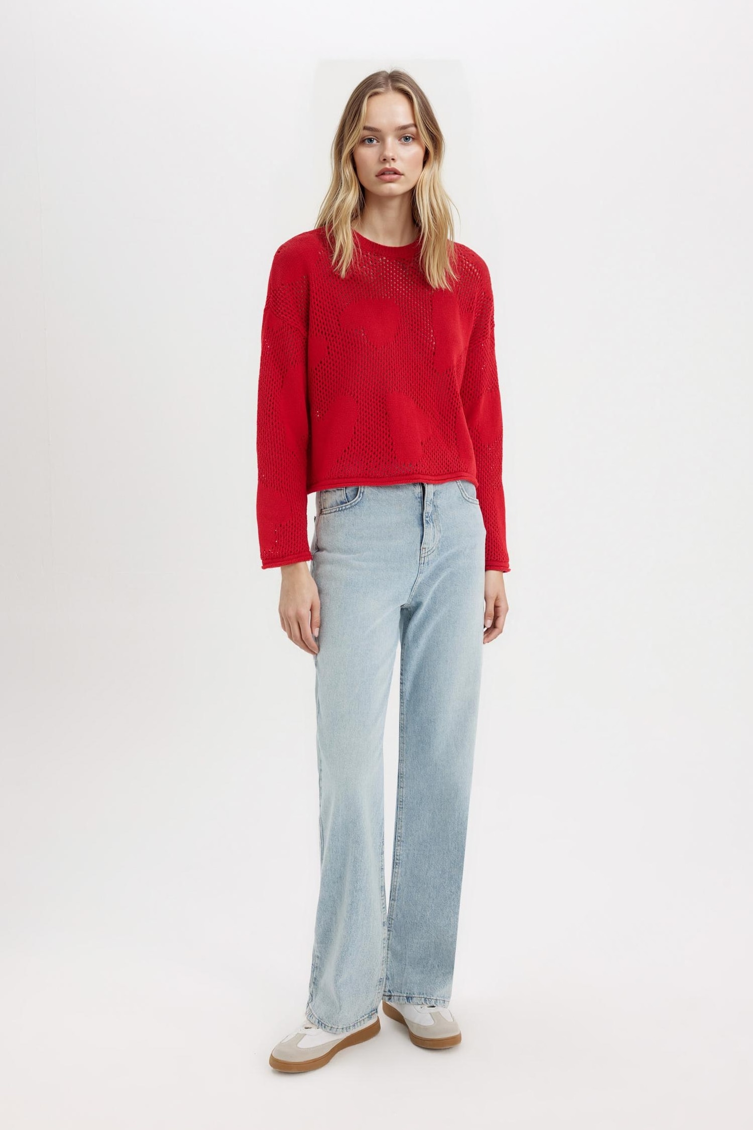 Oversize Fit Crew Neck Valentine's Day Pullover