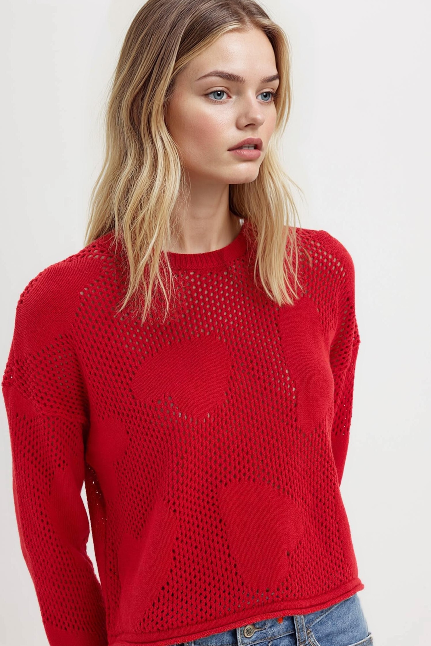 Oversize Fit Crew Neck Valentine's Day Pullover