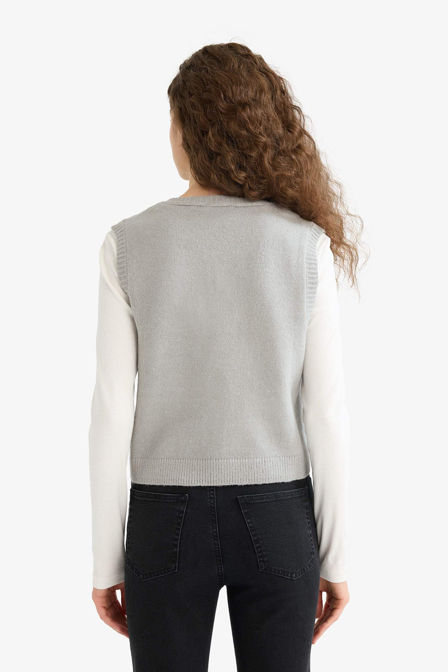 қалыпты пішім v жаға Жилет