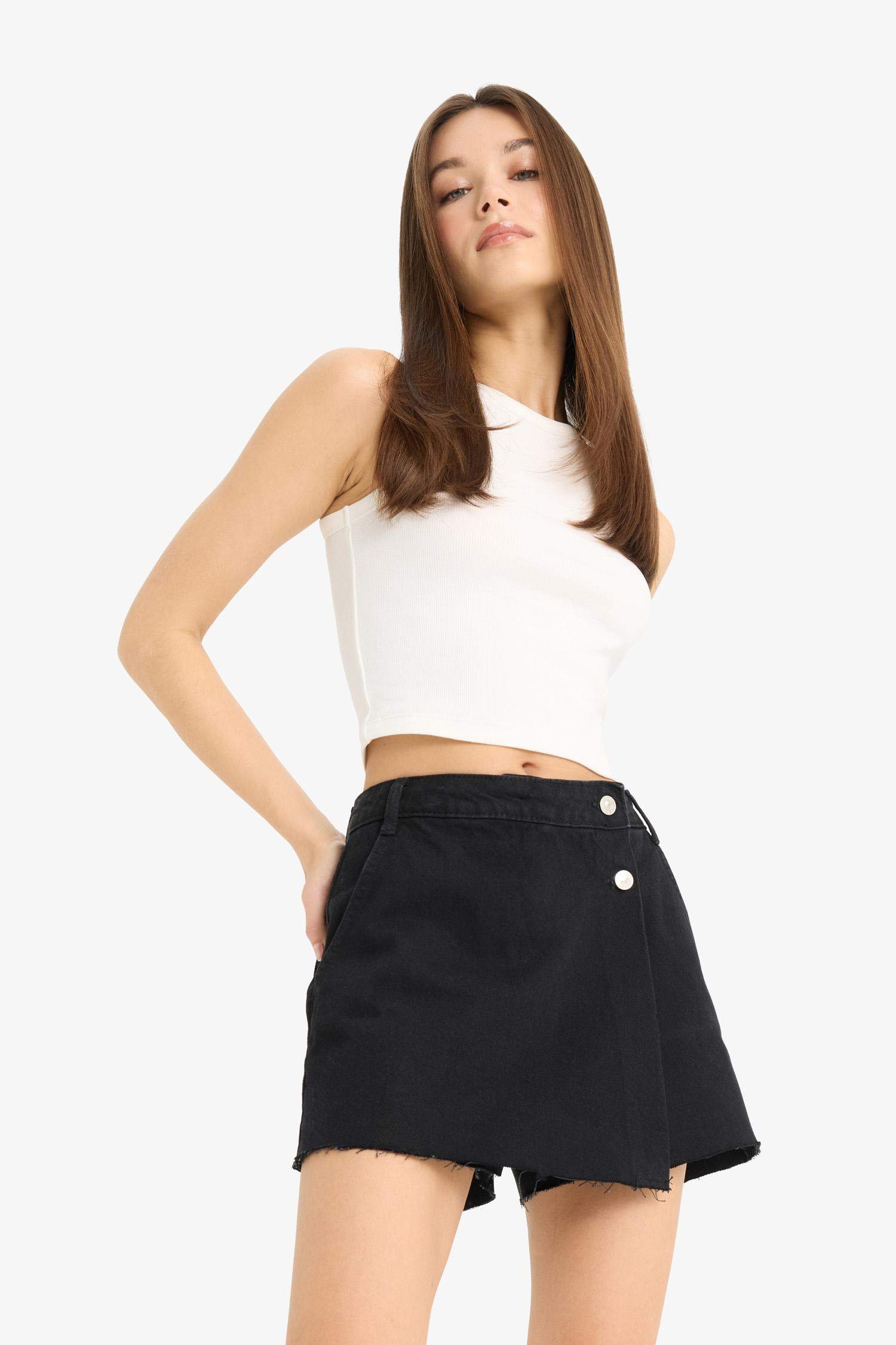 High Waist Denim Shorts