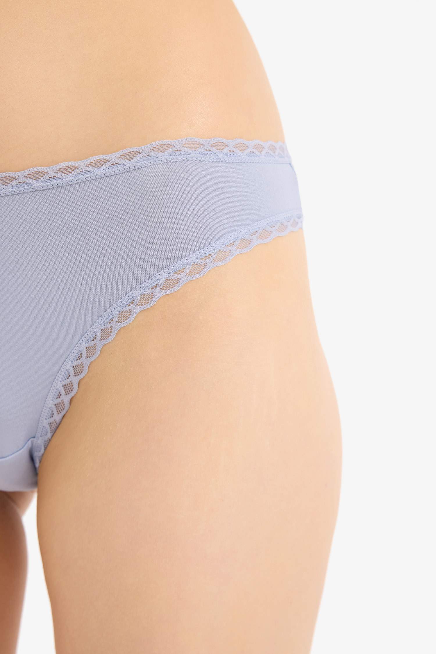 Lace Detailed Micro 3 Piece Slip Panties