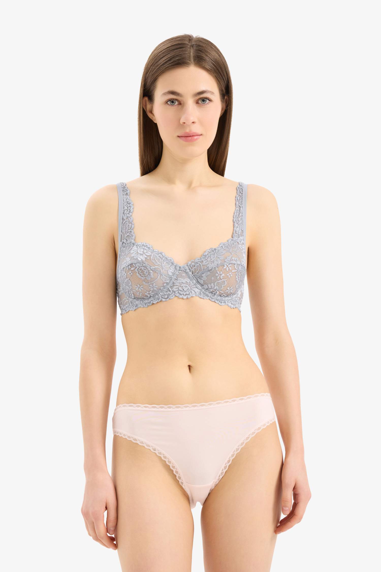 Lace Detailed Micro 3 Piece Slip Panties