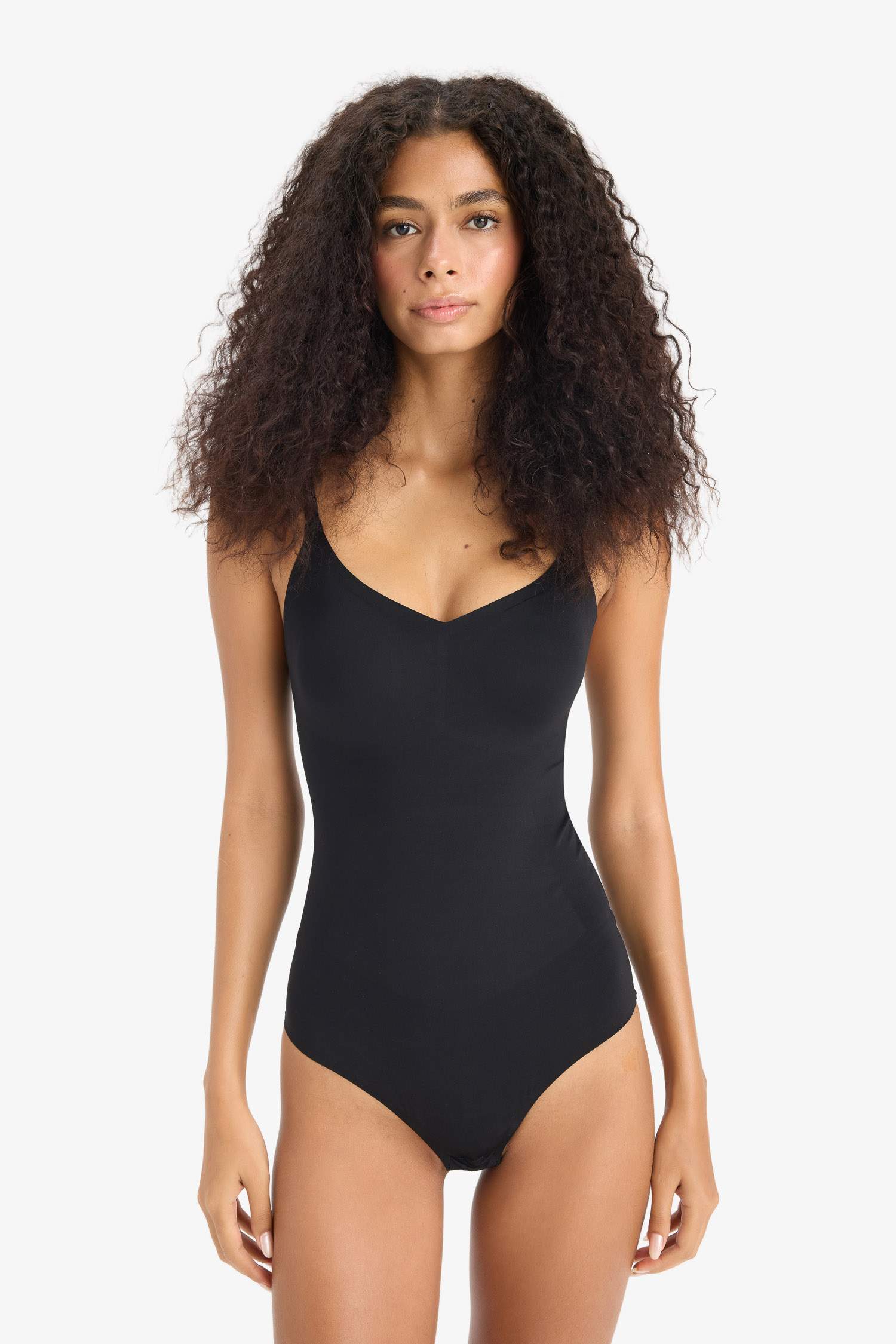 Çıkarılabilir Pedli Siyah Bodysuit Korse-Fall in Love