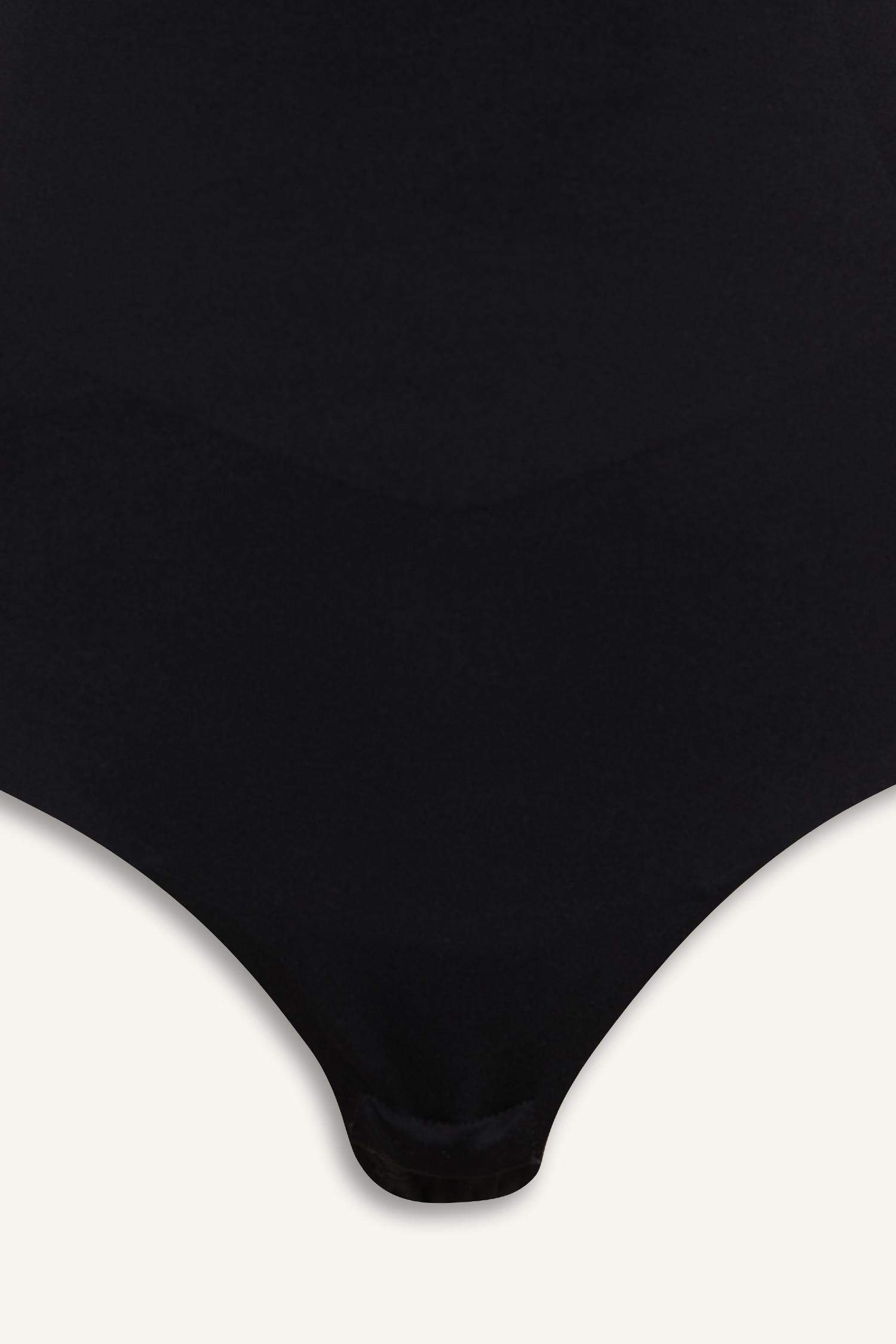 Çıkarılabilir Pedli Siyah Bodysuit Korse-Fall in Love