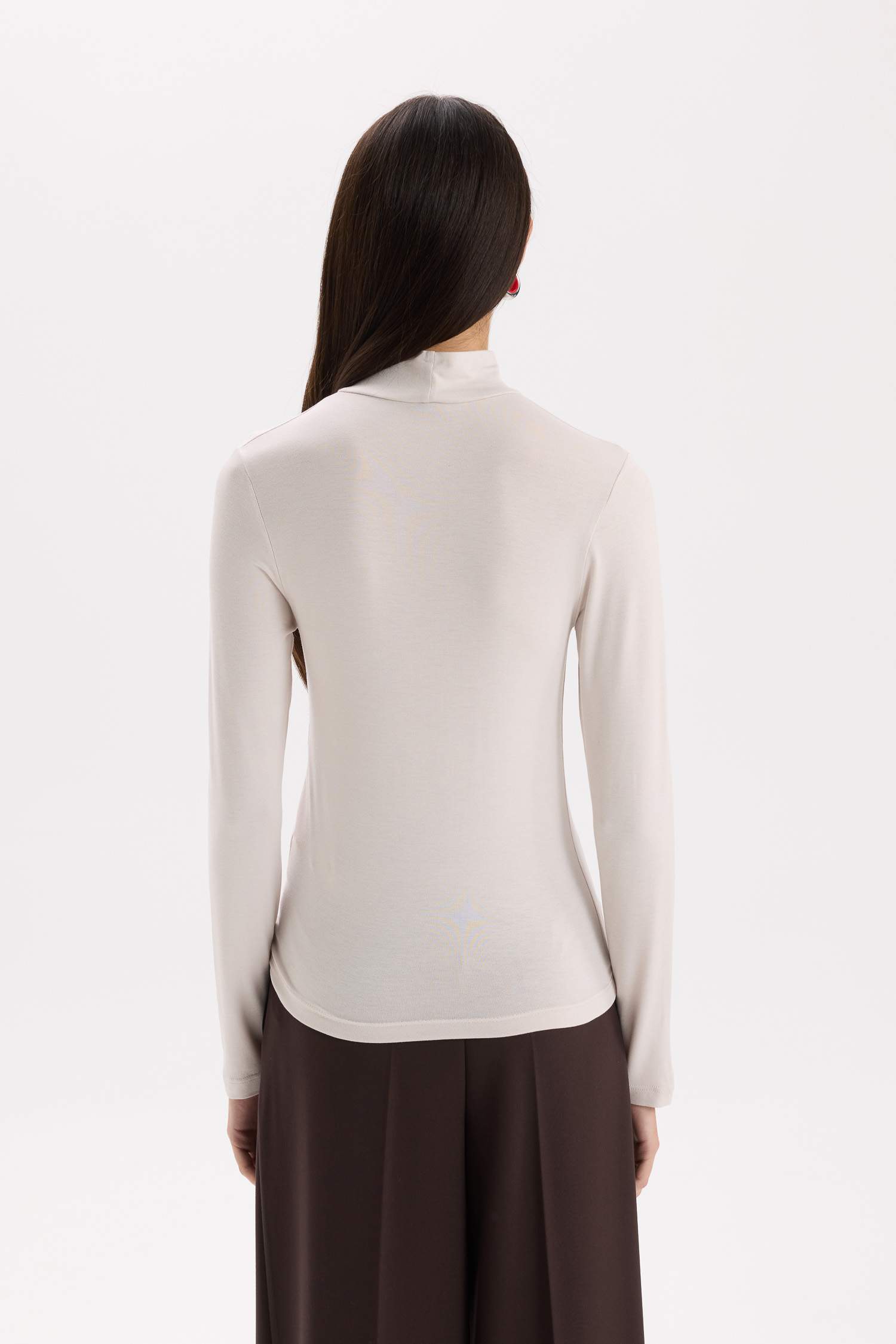 Slim Fit Turtleneck Basic T-Shirt