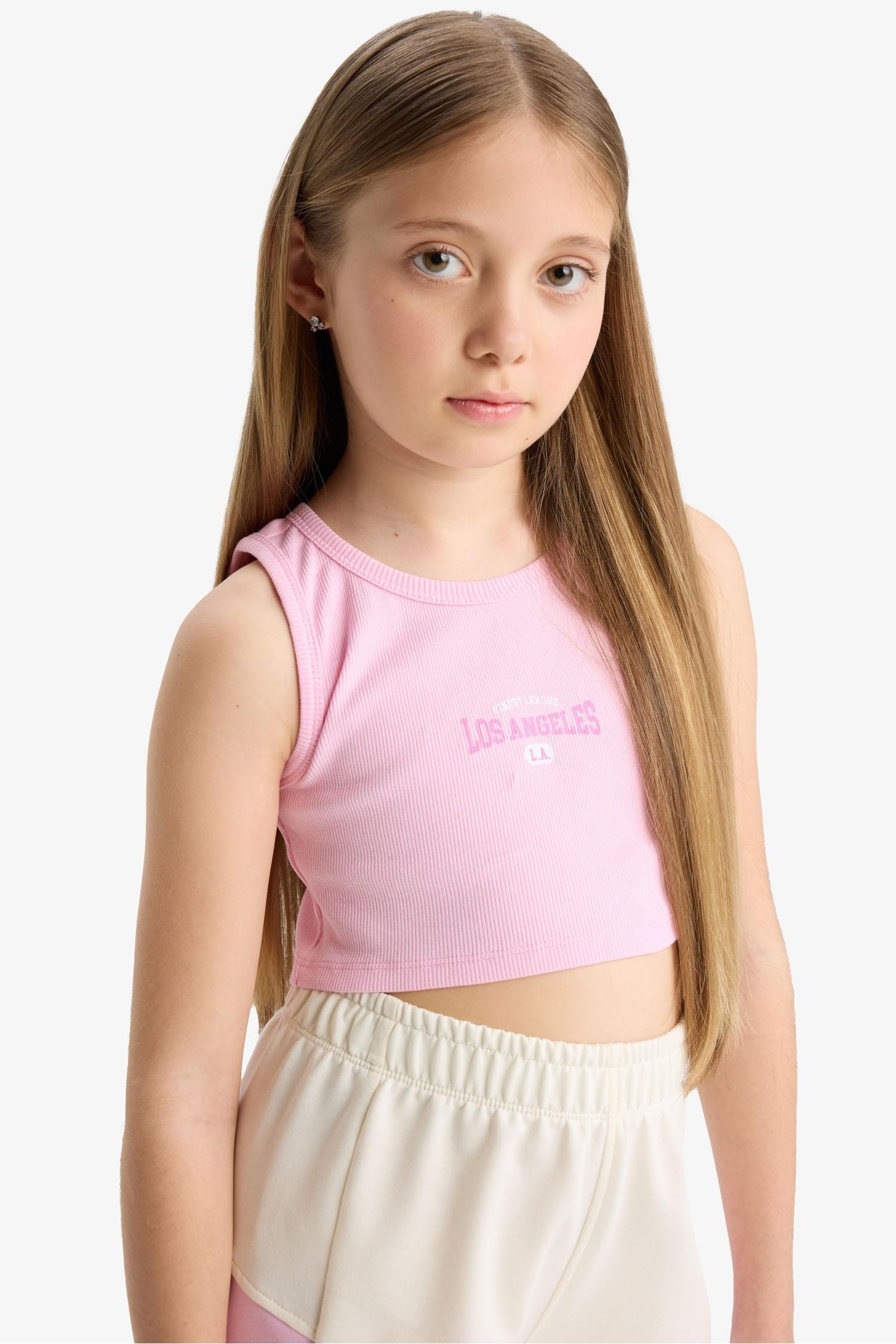 Ensemble Top sans manches imprimé et Short pour fille