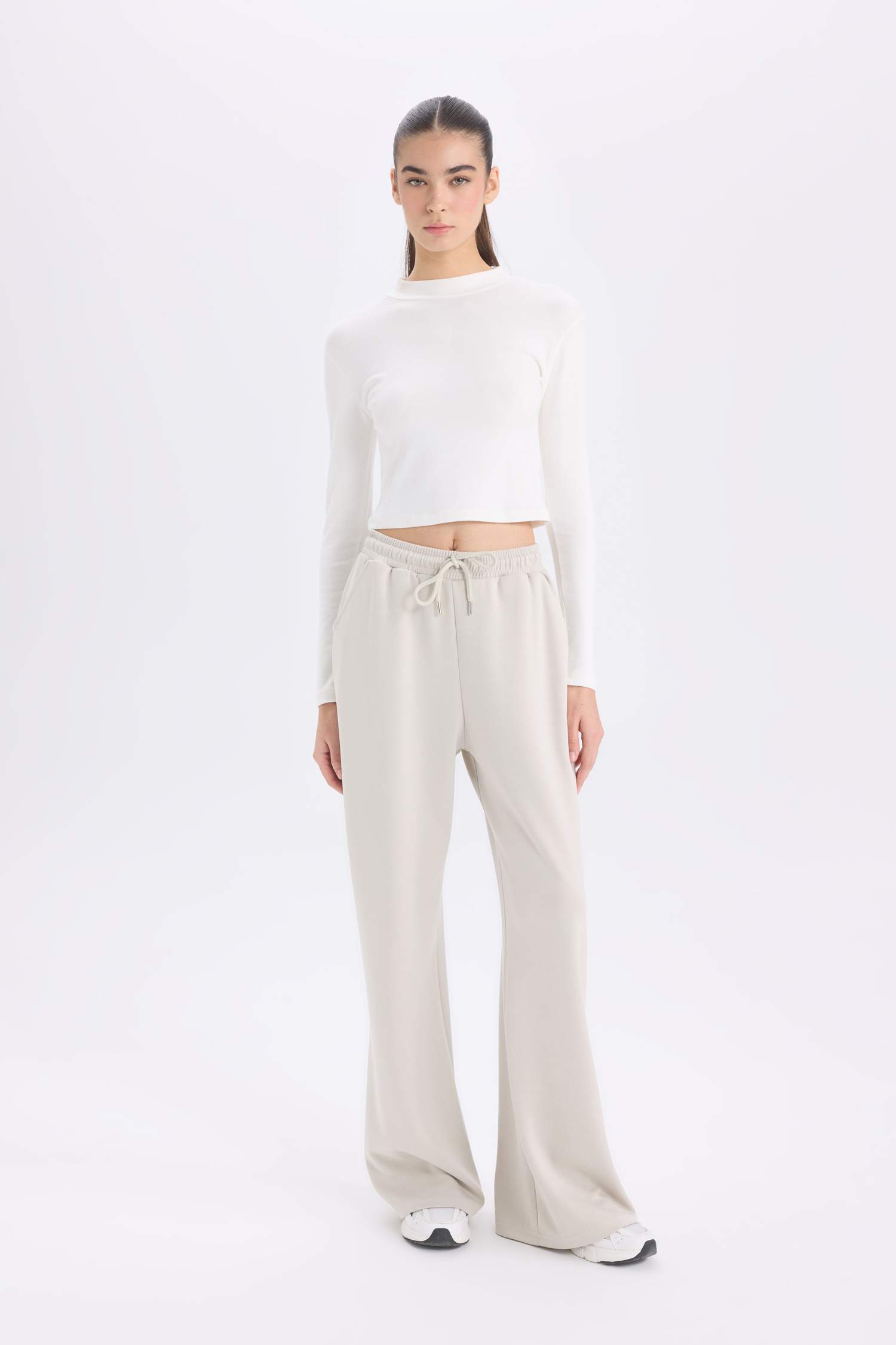 تي شيرت كم طويل سليم فيت هاف كول