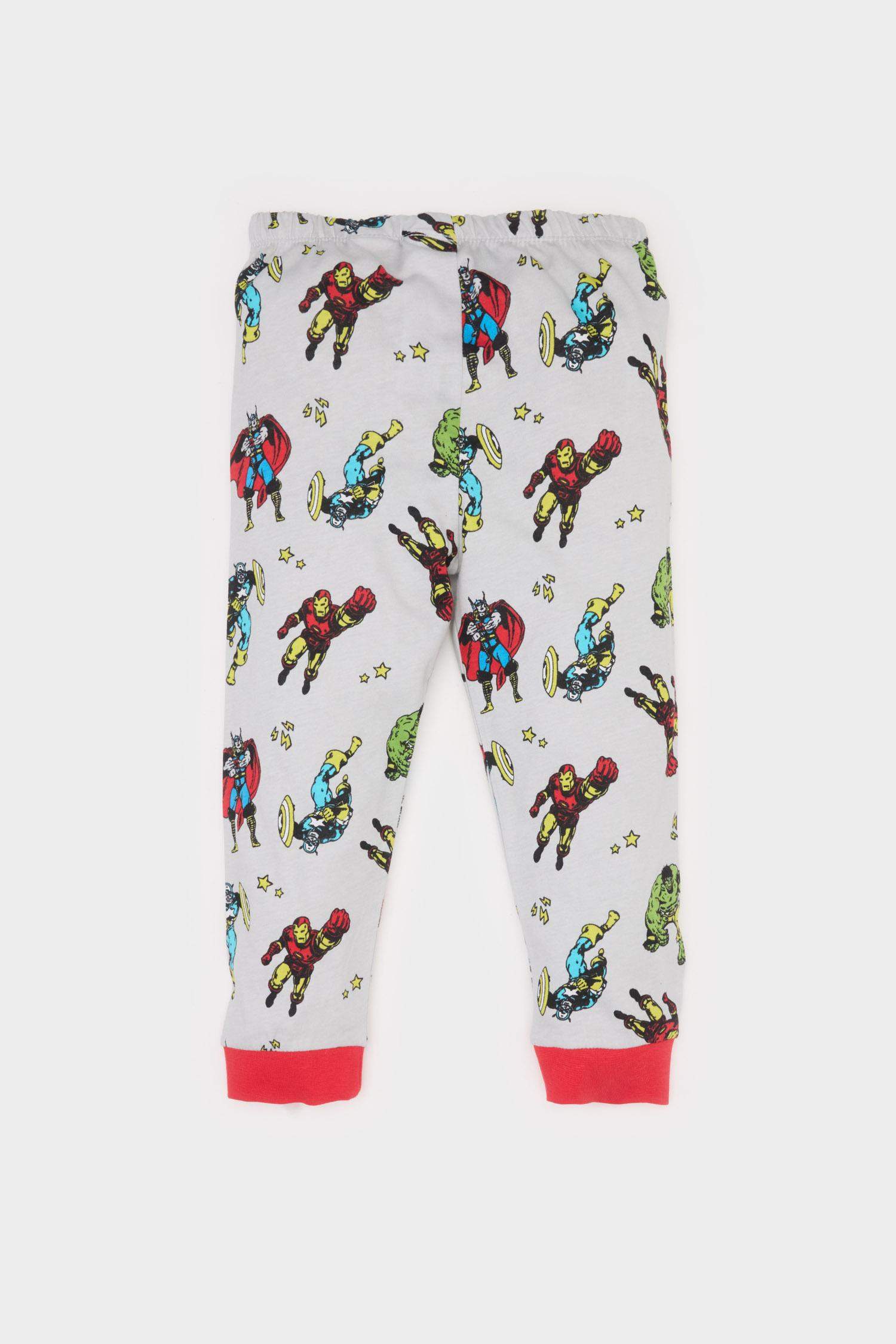 Erkek Bebek Marvel Comics Pijama Takımı Uzun Kollu Penye Üst Beli Lastikli Uzun Alt