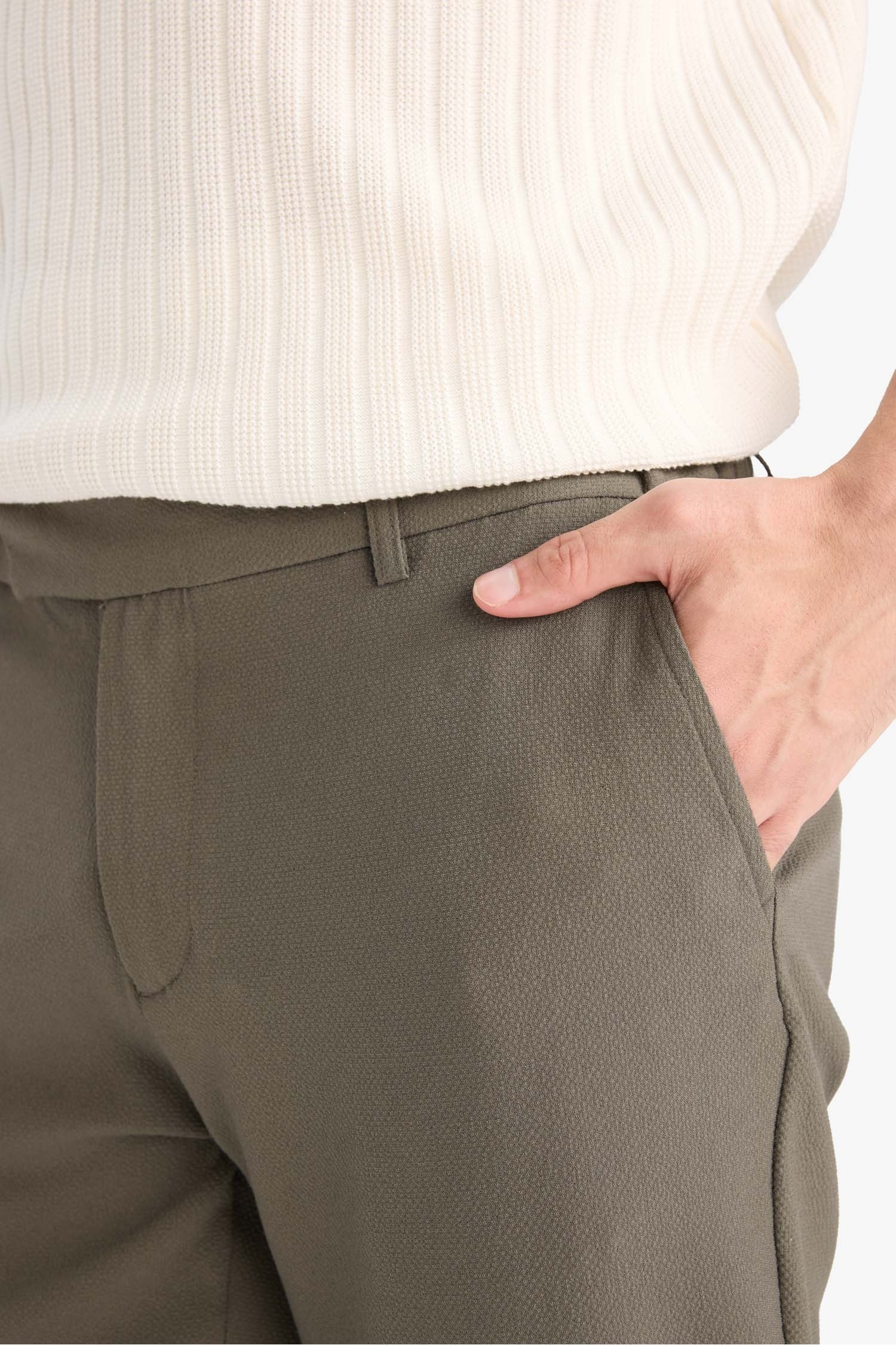 Jogger Fermuarlı Paça Yazlık Kumaş Pantolon