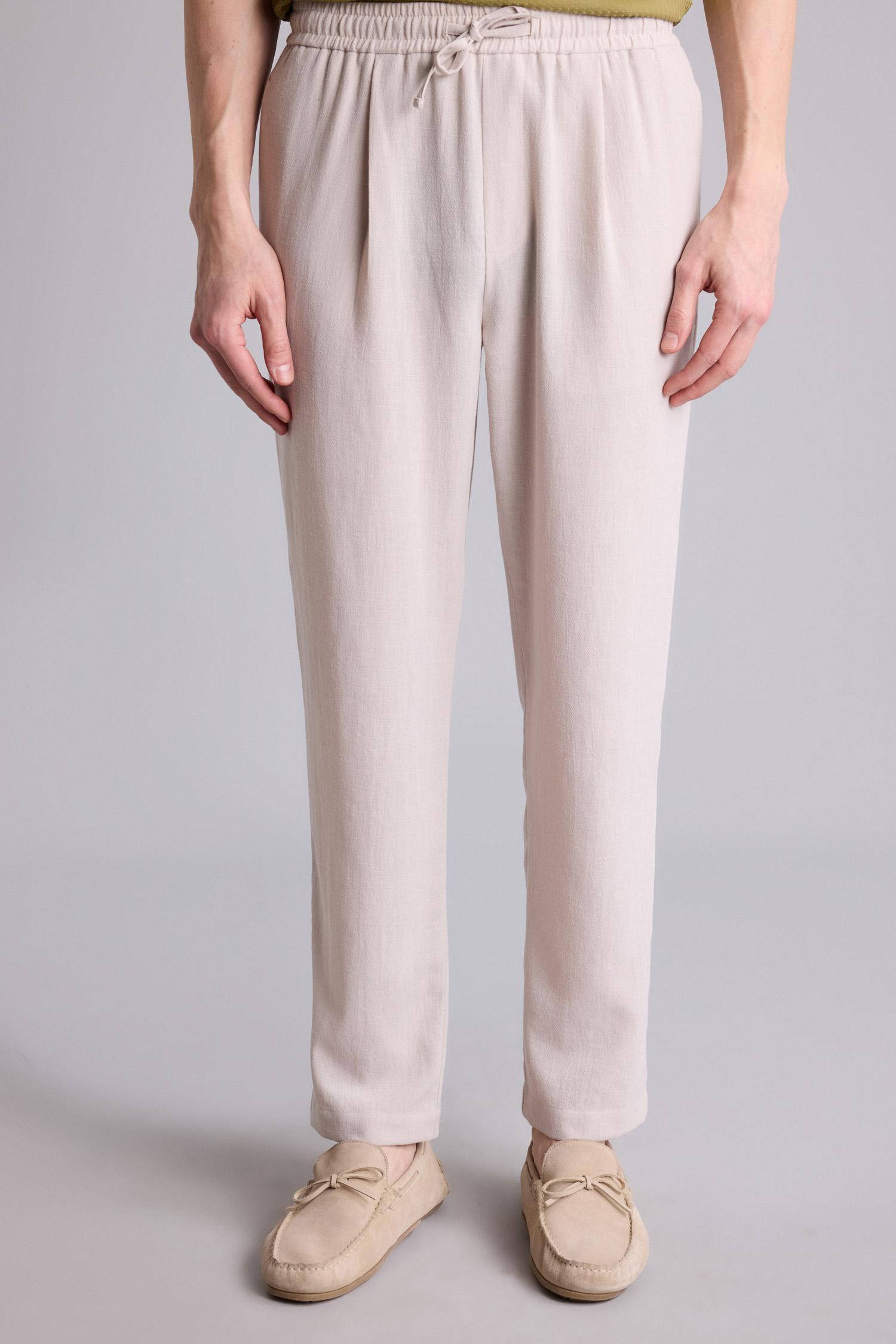 DeFacto Relax Fit Keten Görünümlü Pantolon görsel 3