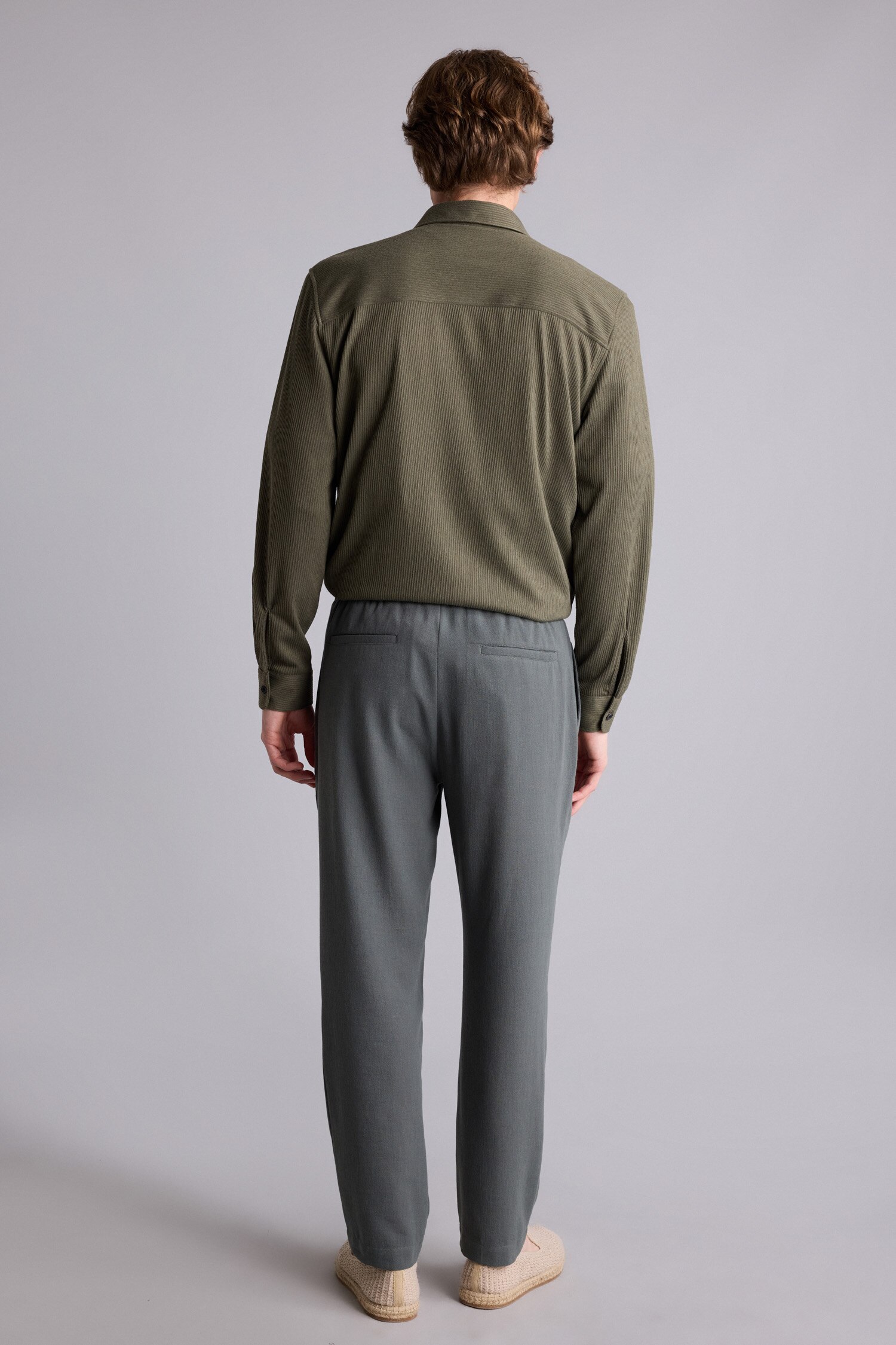 DeFacto Relax Fit Keten Görünümlü Pantolon görsel 6