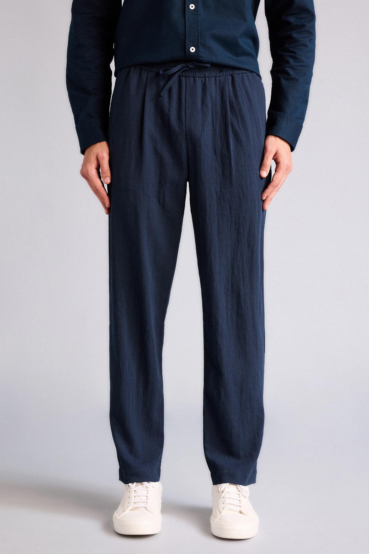 DeFacto Relax Fit Keten Görünümlü Pantolon görsel 3
