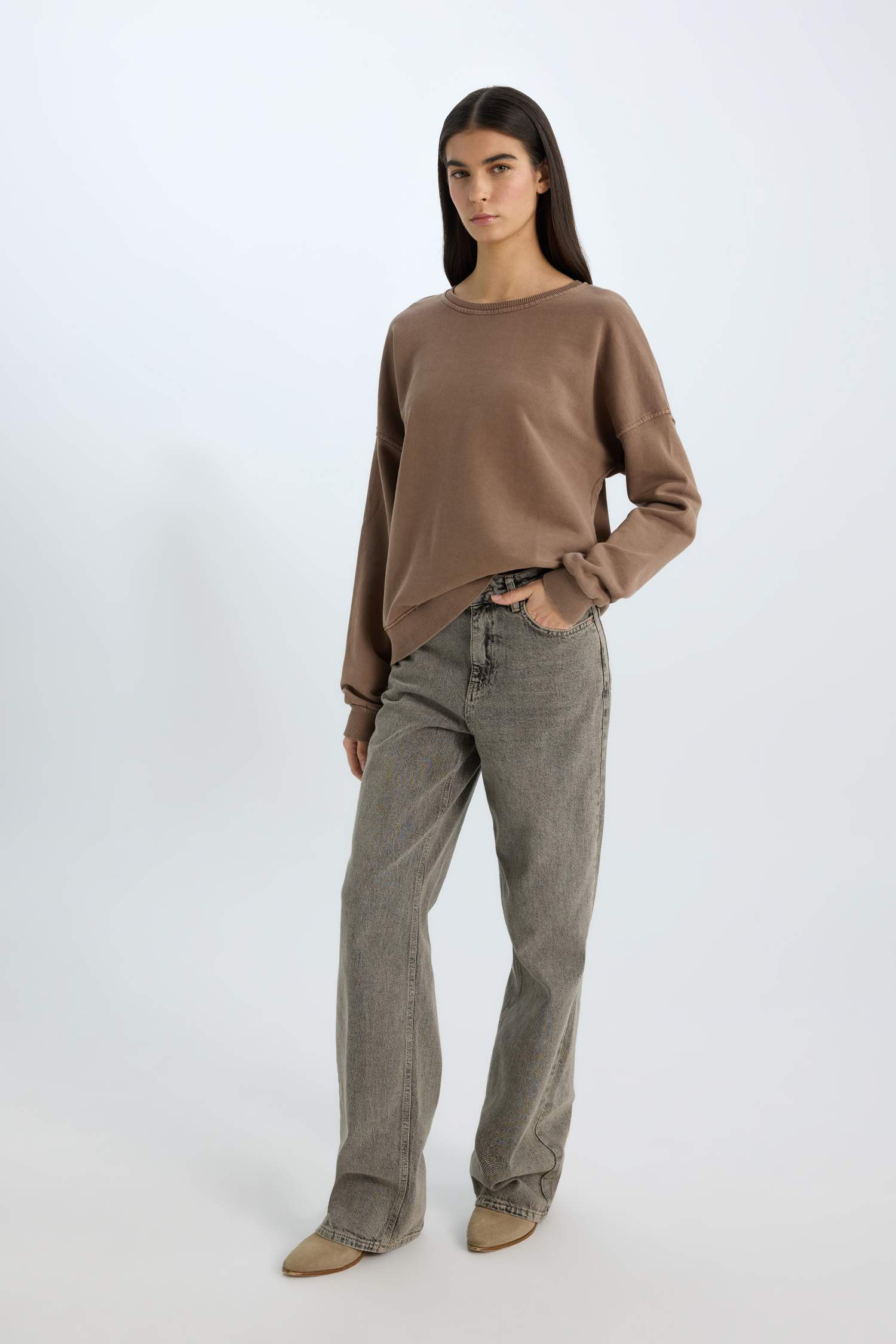 Sweatshirt Oversize basique à col rond