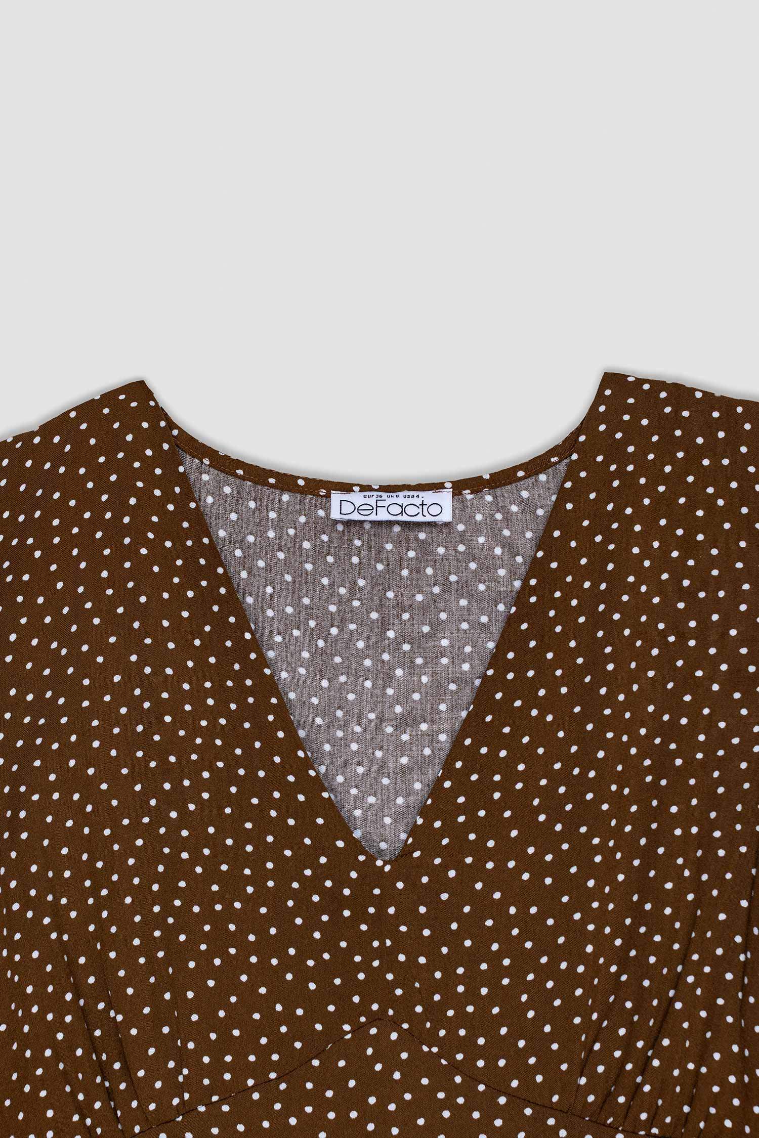 V-Neck Floral Midi Dress