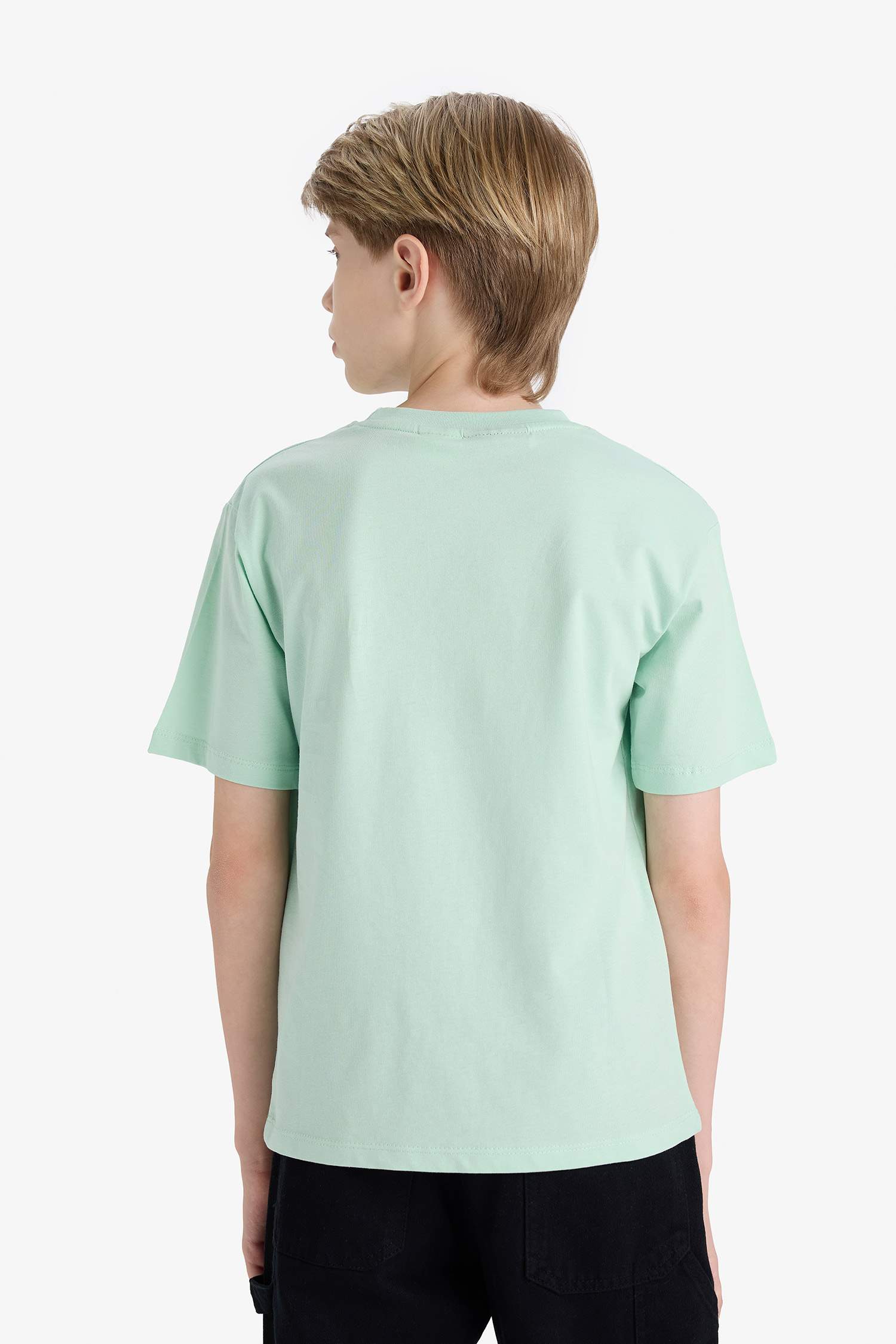 Erkek Çocuk Minecraft Bisiklet Yaka Kısa Kollu Tişört