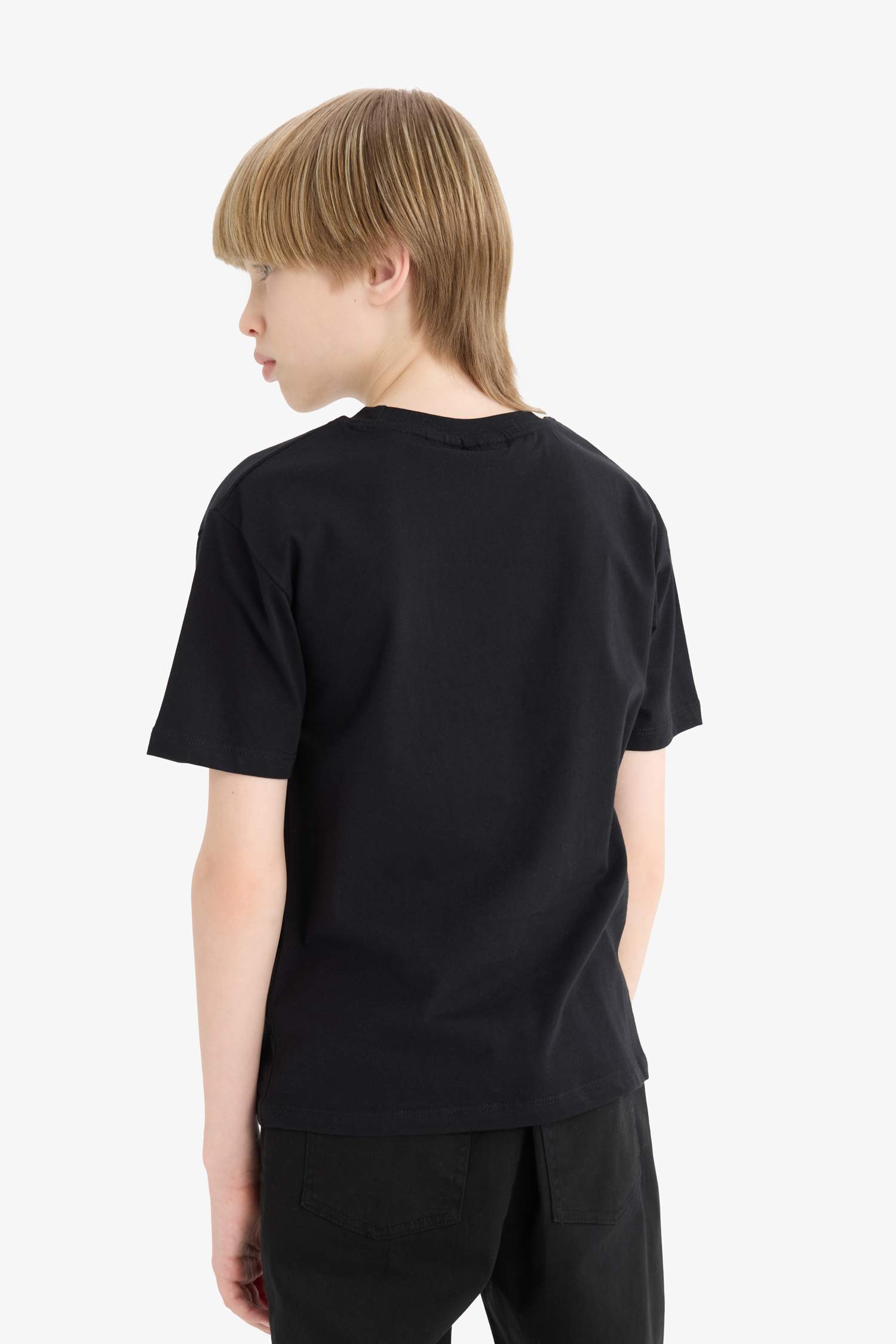 Erkek Çocuk NBA Wordmark Bisiklet Yaka Kısa Kollu Tişört