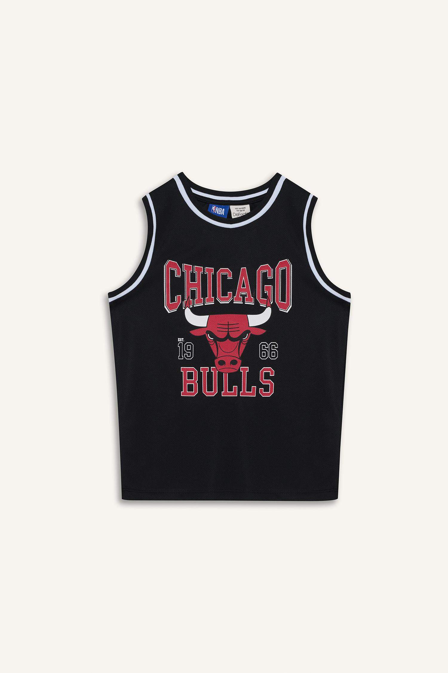 Erkek Çocuk NBA Chicago Bulls Bisiklet Yaka Atlet