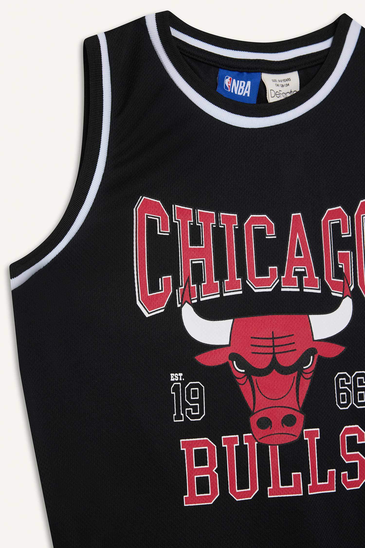 Erkek Çocuk NBA Chicago Bulls Bisiklet Yaka Atlet
