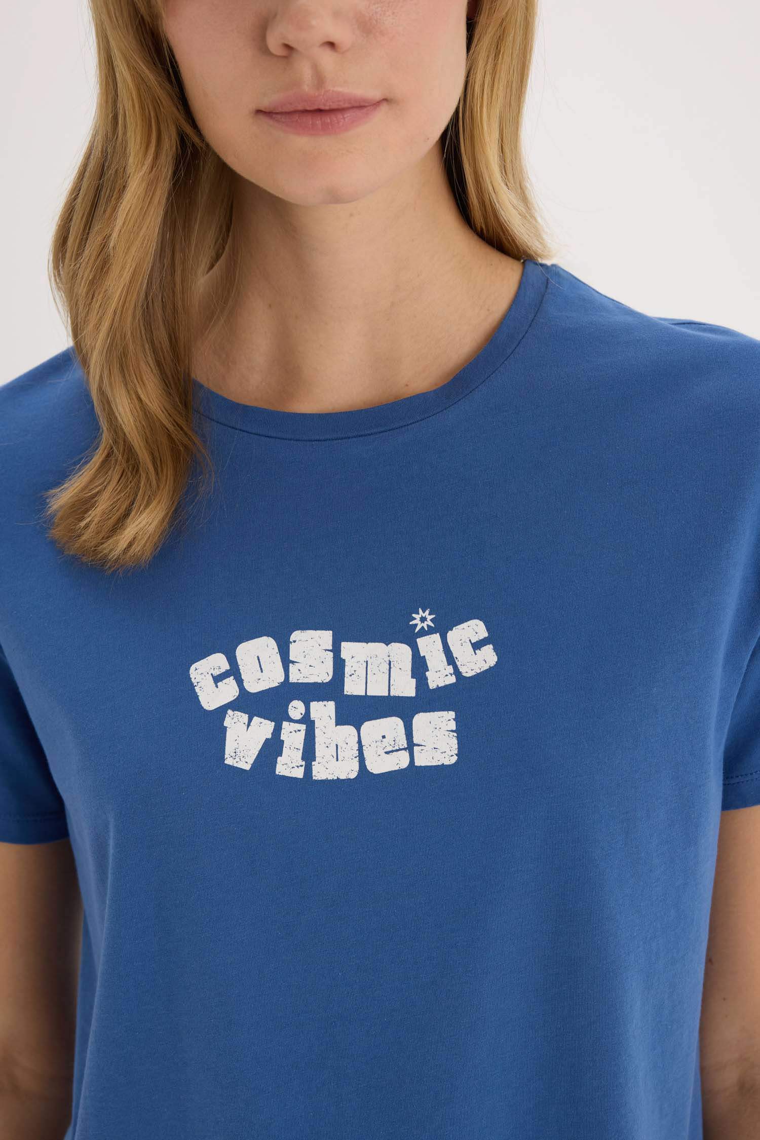 Pijama Takımı Baskılı Kısa Kollu Üst Çizgili Uzun Alt-Fall in Love