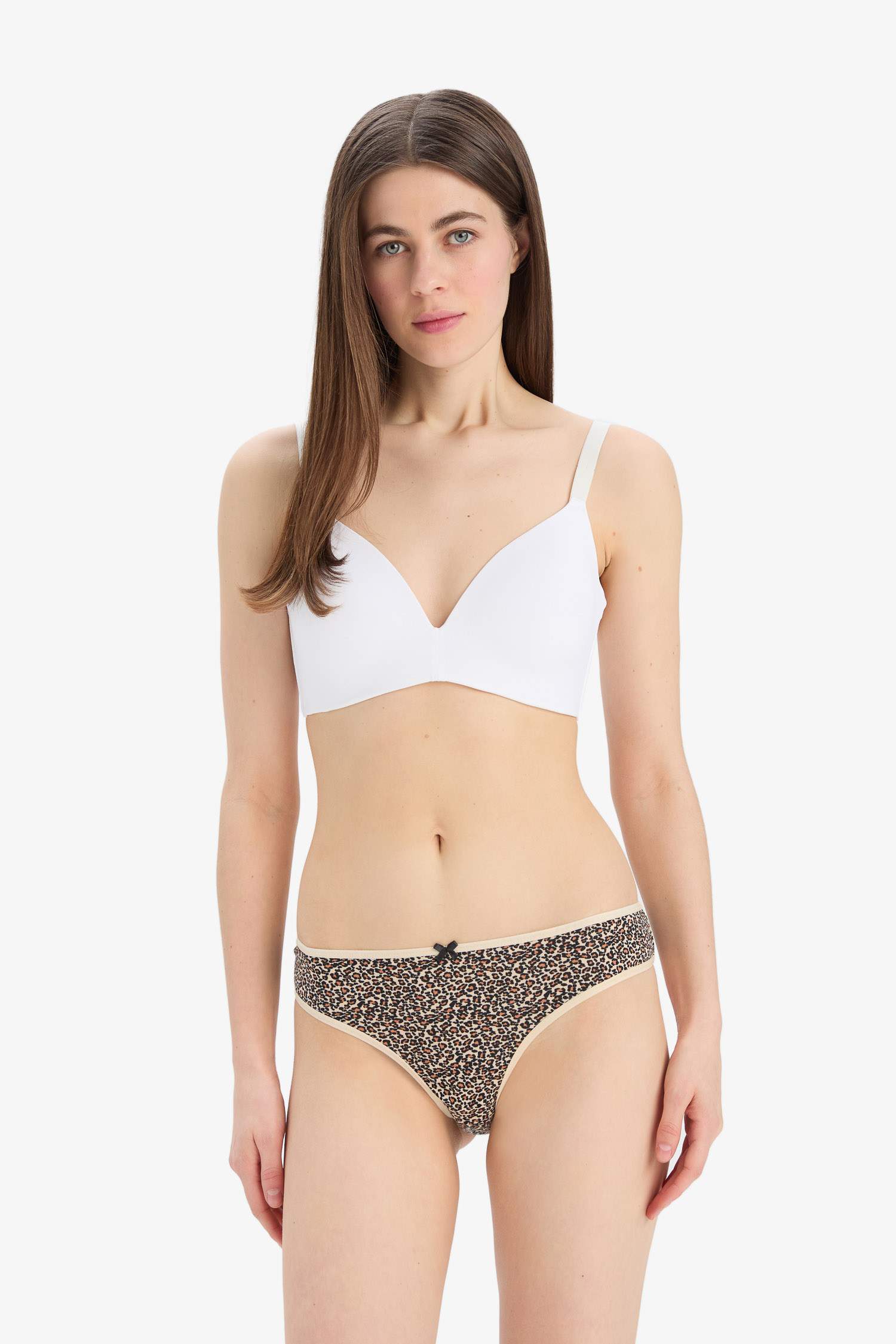 Leopar Desenli 3'lü Brazilian Külot-Fall in Love