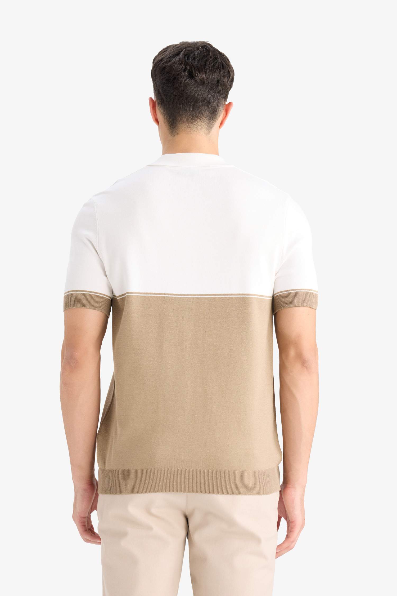 Standard Fit Short Sleeve Knitwear Polo T-Shirt