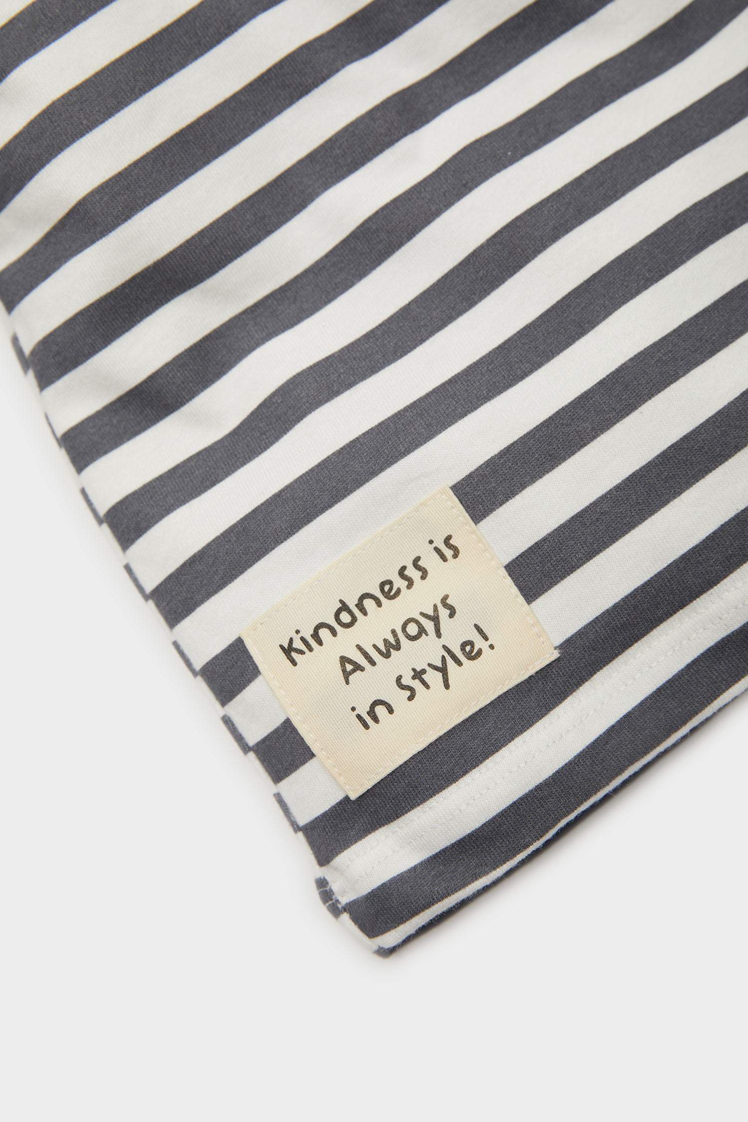 Baby Boy Polo Collar Label Printed Striped T-shirt