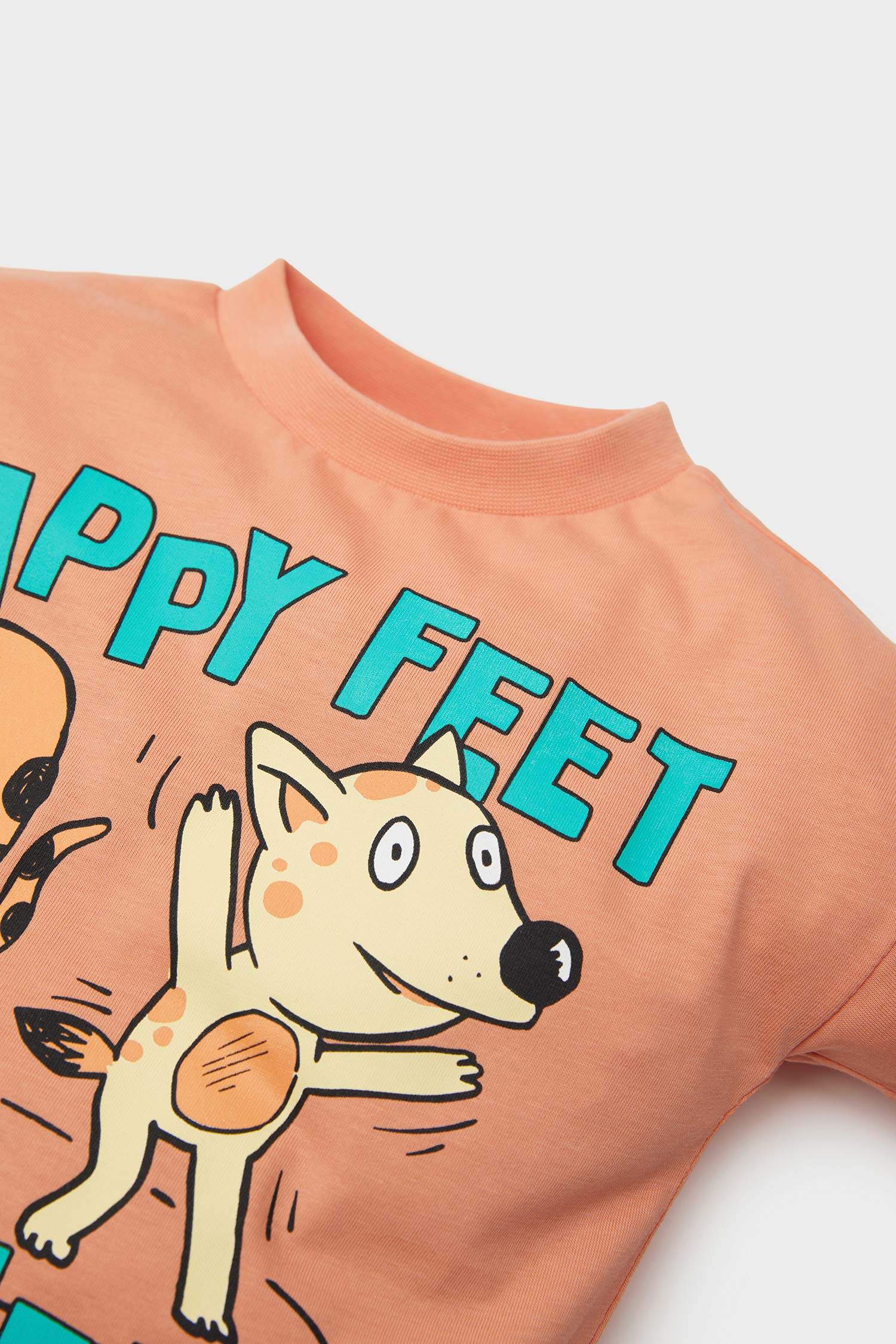 Erkek Bebek 2'li Takım Baskılı Kısa Kollu Tişört Beli Lastikli Şort