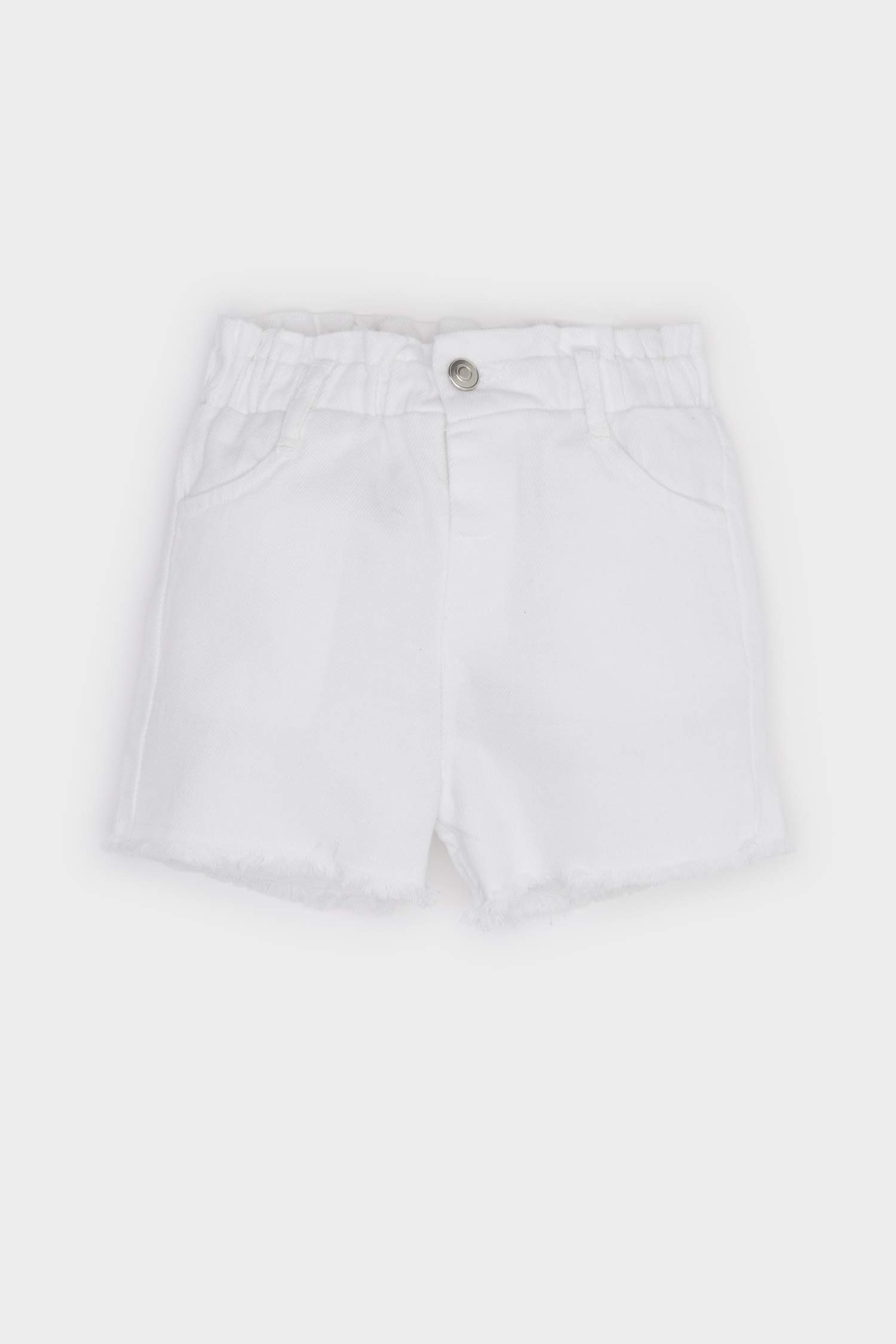 Baby Girl Paperbag Fit Paperbag Waist Shorts