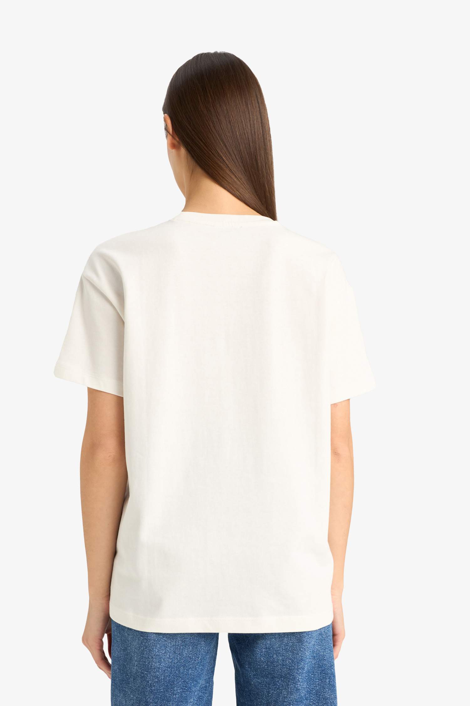 تي شيرت اوفر سايز بياقة مستديرة