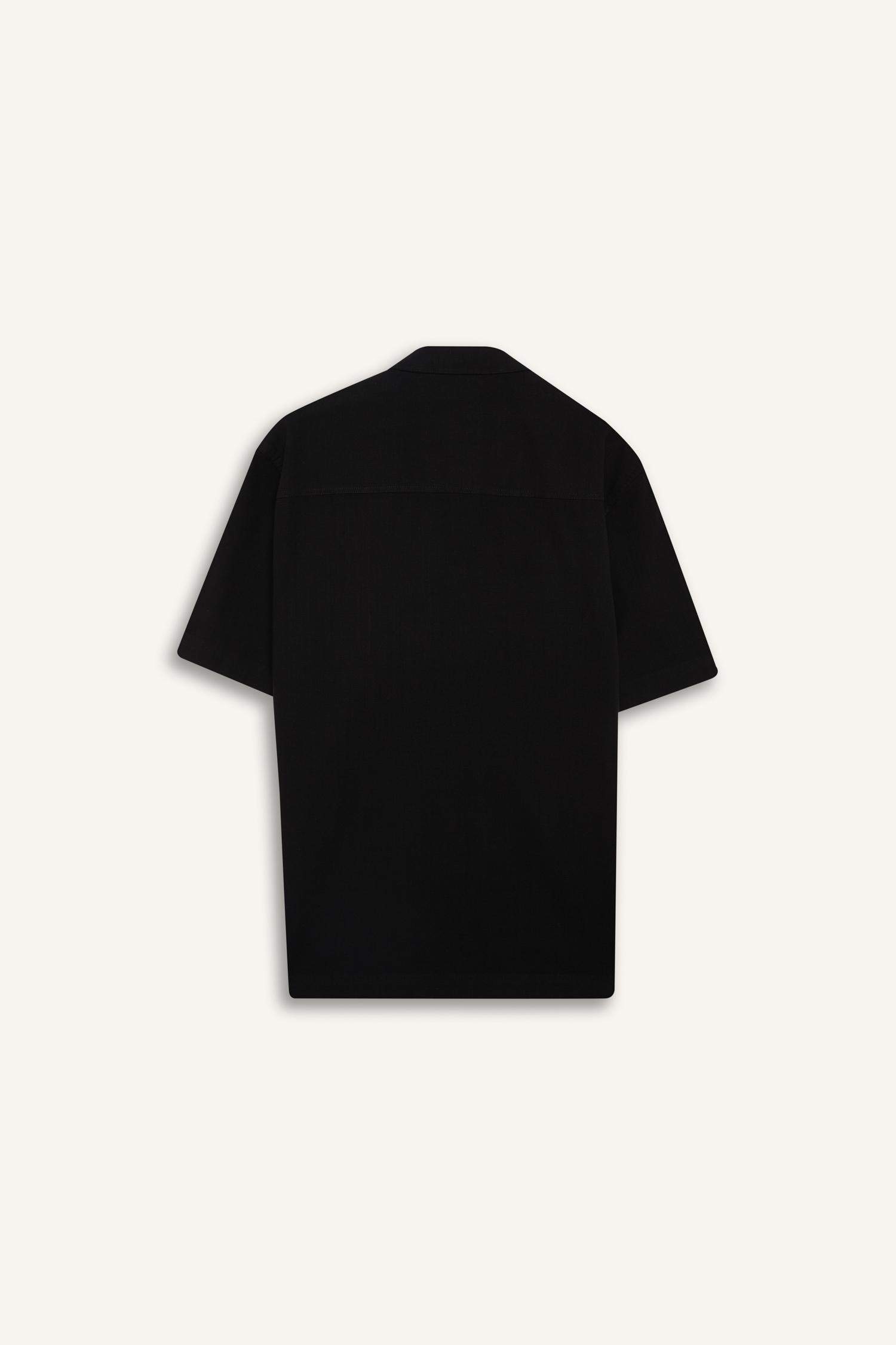 قميص نص كم قصة مريحة من كتان