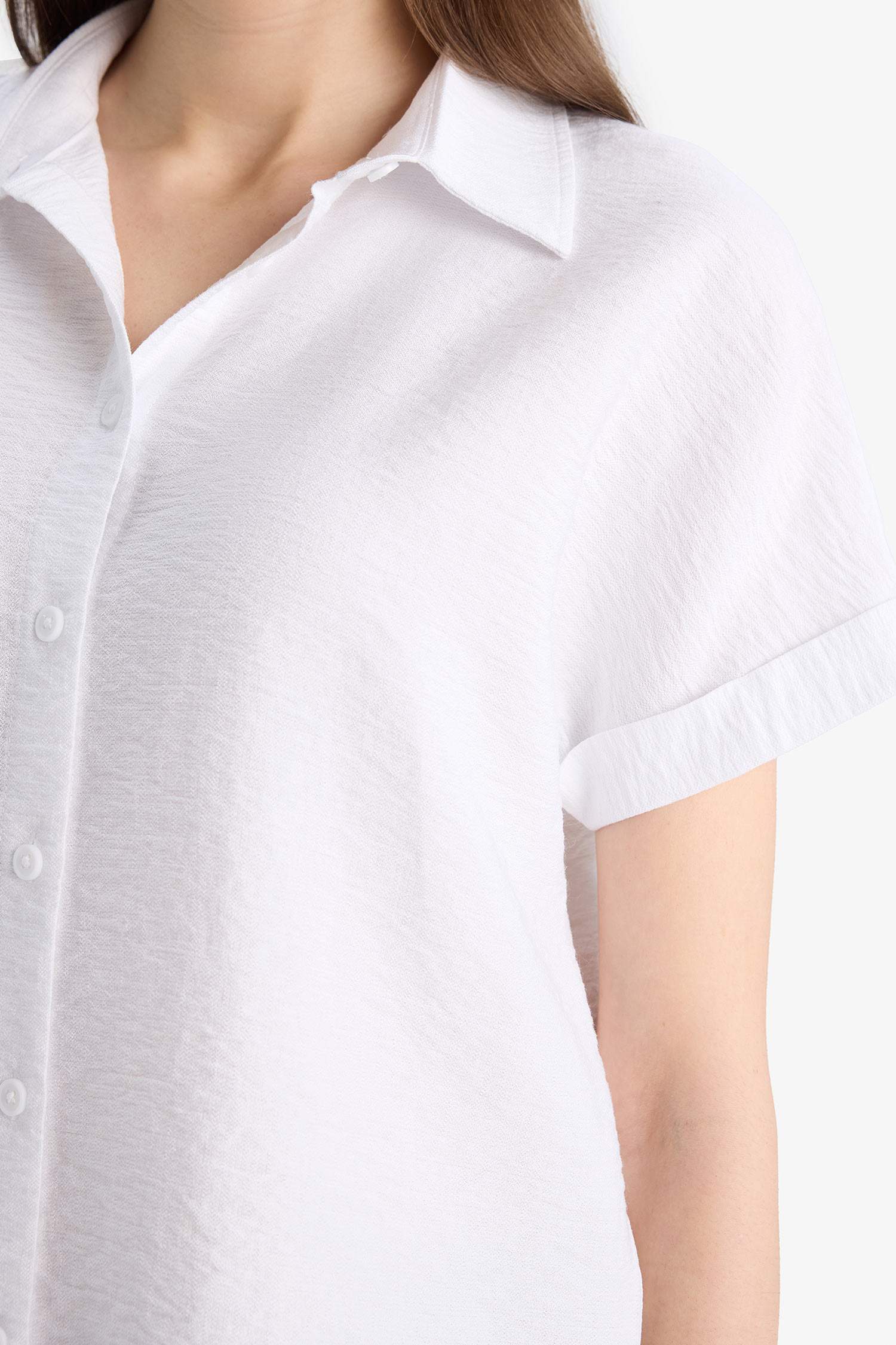 Regular Fit Shirt Collar Short Sleeve Shirt