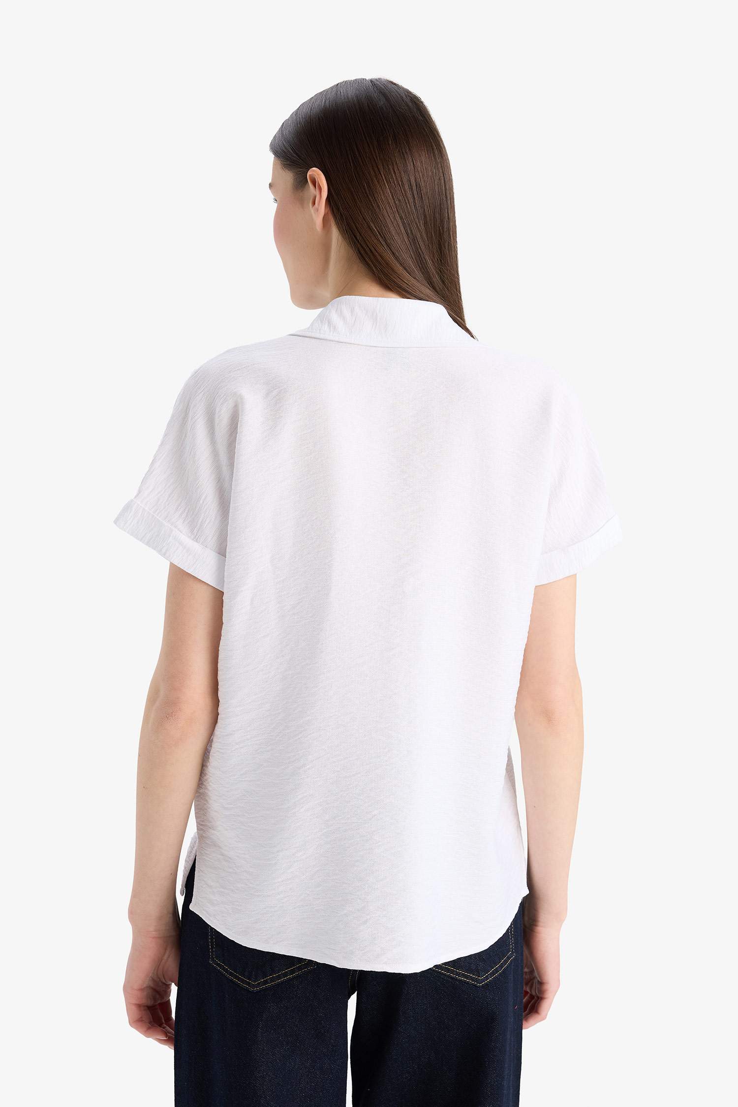 Regular Fit Shirt Collar Short Sleeve Shirt