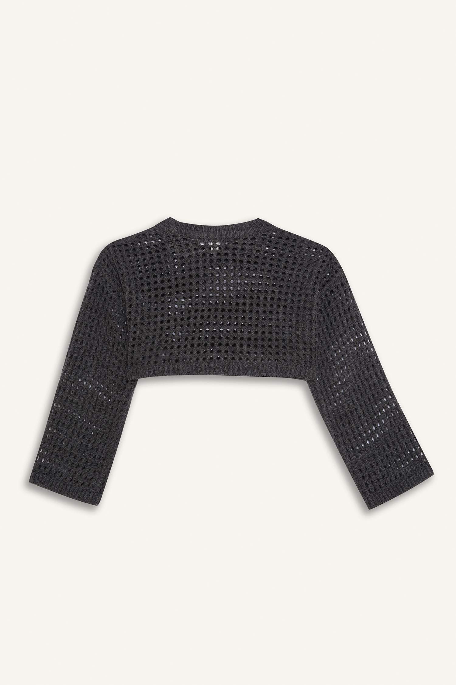 بلوز كروب بناتي مخرم بياخة مستديرة