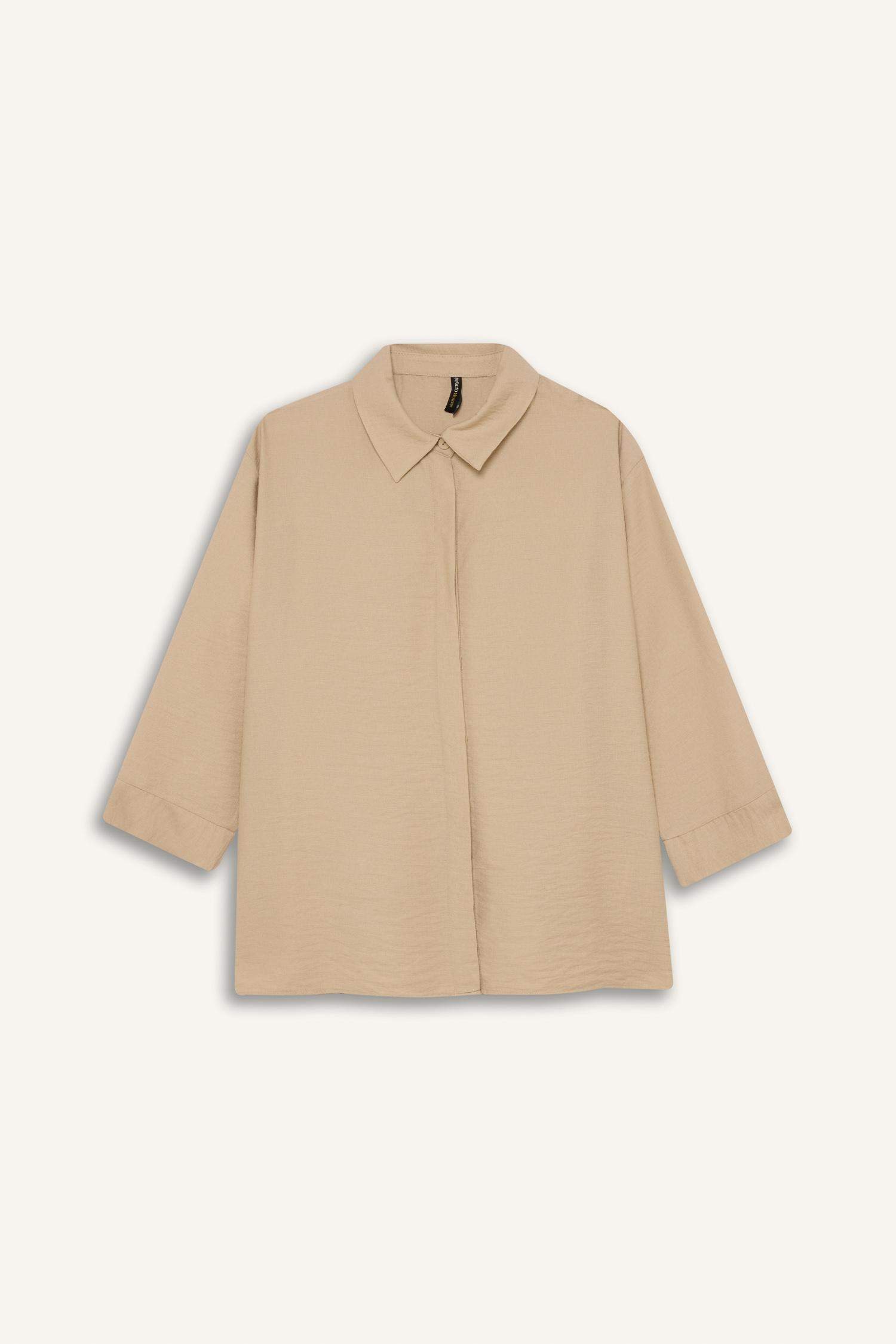 Regular Fit Basic Düz Yarım Kollu Gömlek